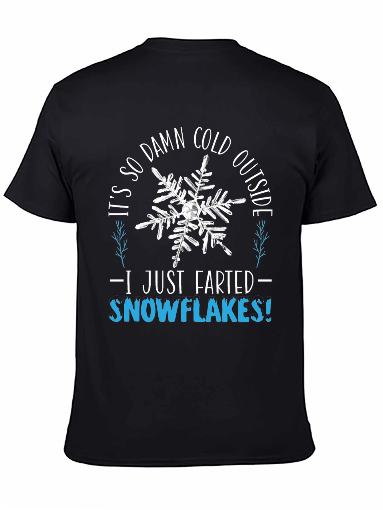 Funny Winter Farting Snowflakes Graphic Tee