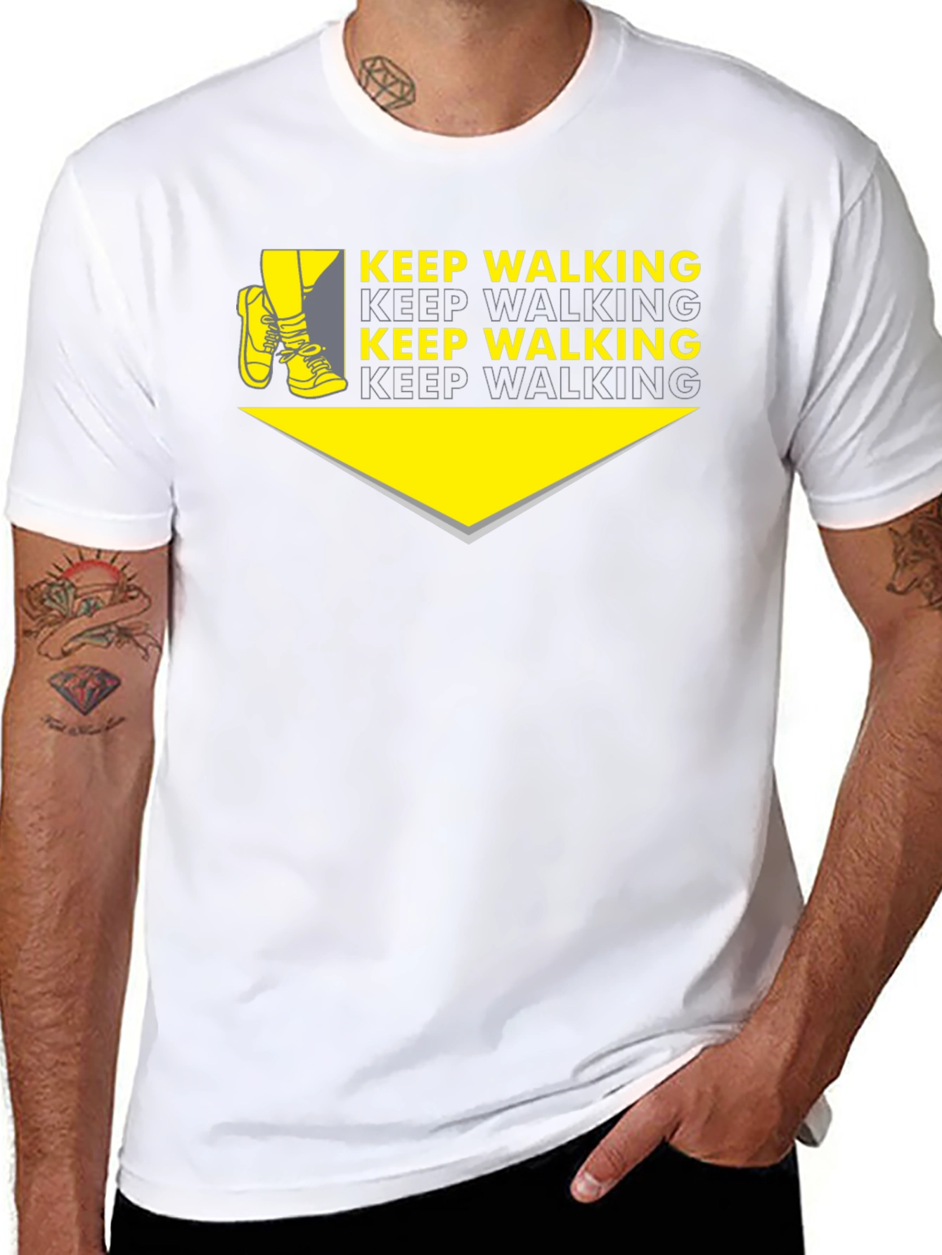 Keep Walking Graphic Tee - Stylish Walking Motivation
