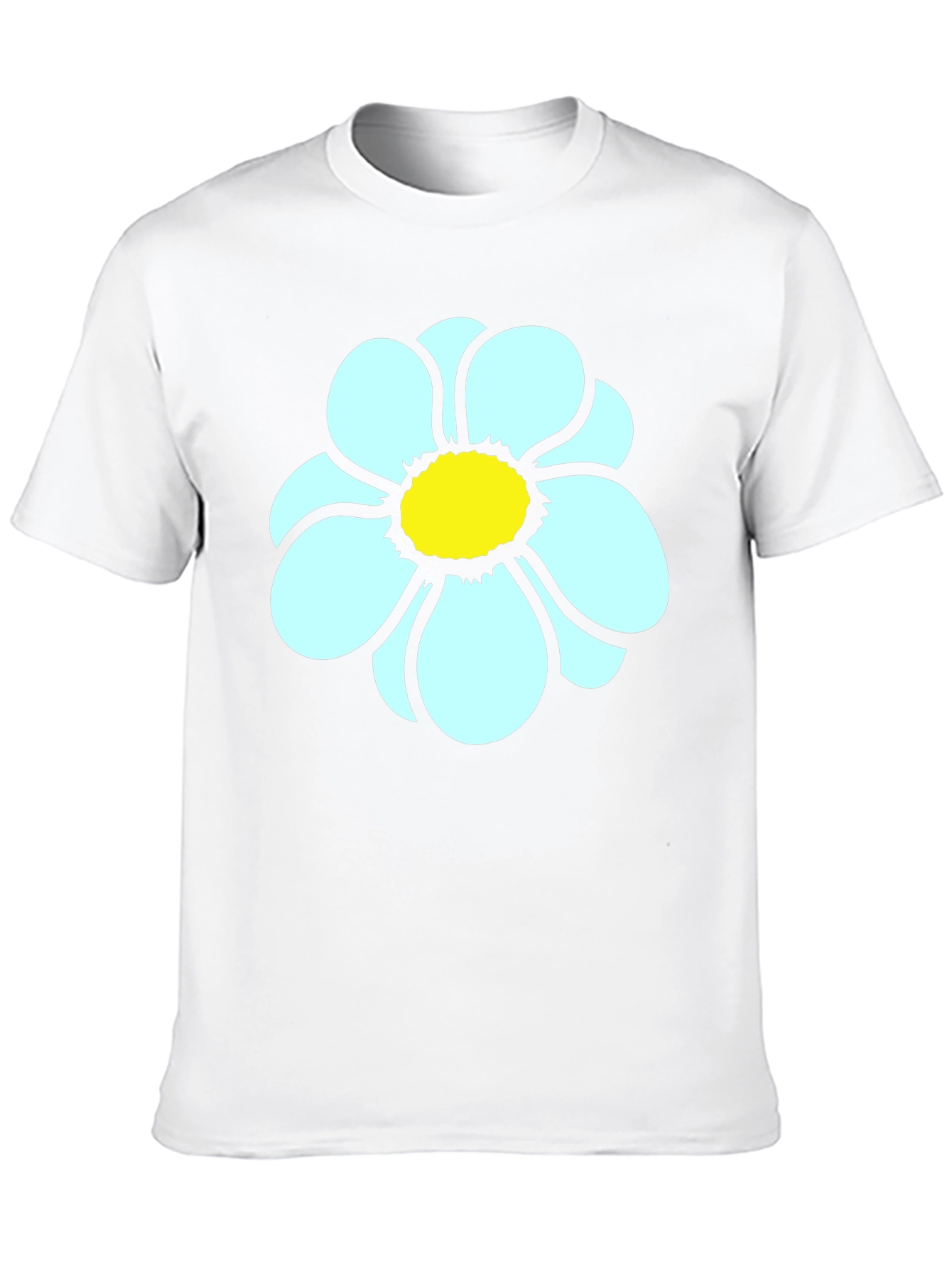 Daisy Flower Graphic Tee - Casual Black T-Shirt