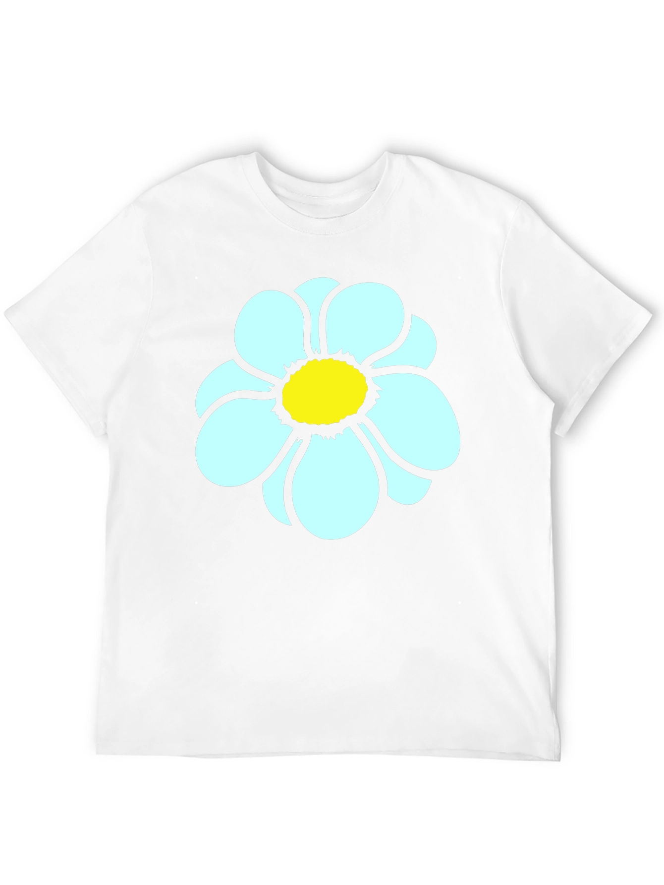 Daisy Flower Graphic Tee - Casual Black T-Shirt