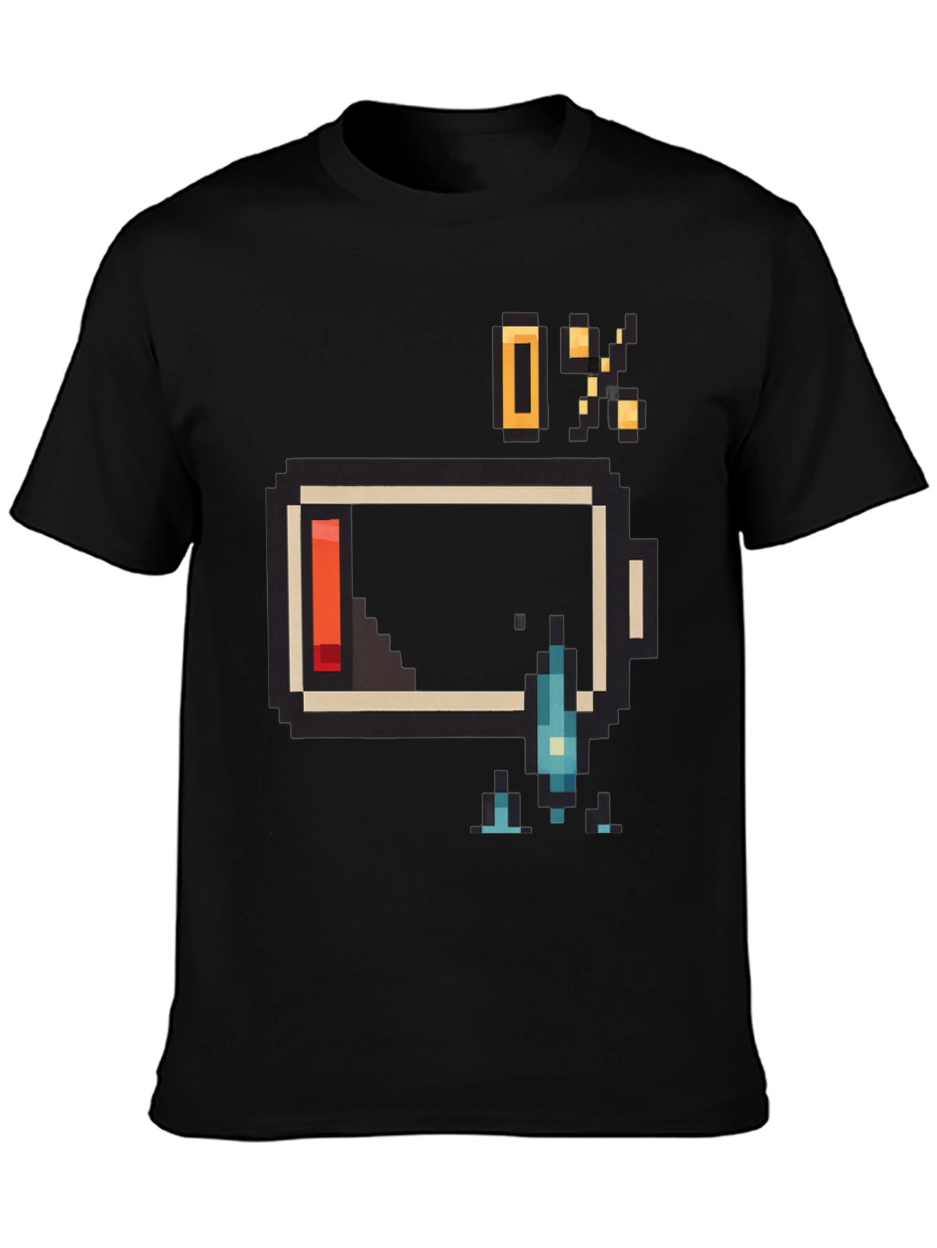 Pixel Battery Low Graphic Mens T-Shirt