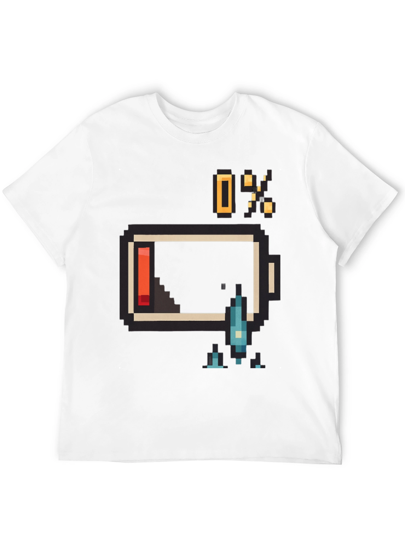 Pixel Battery Low Graphic Mens T-Shirt