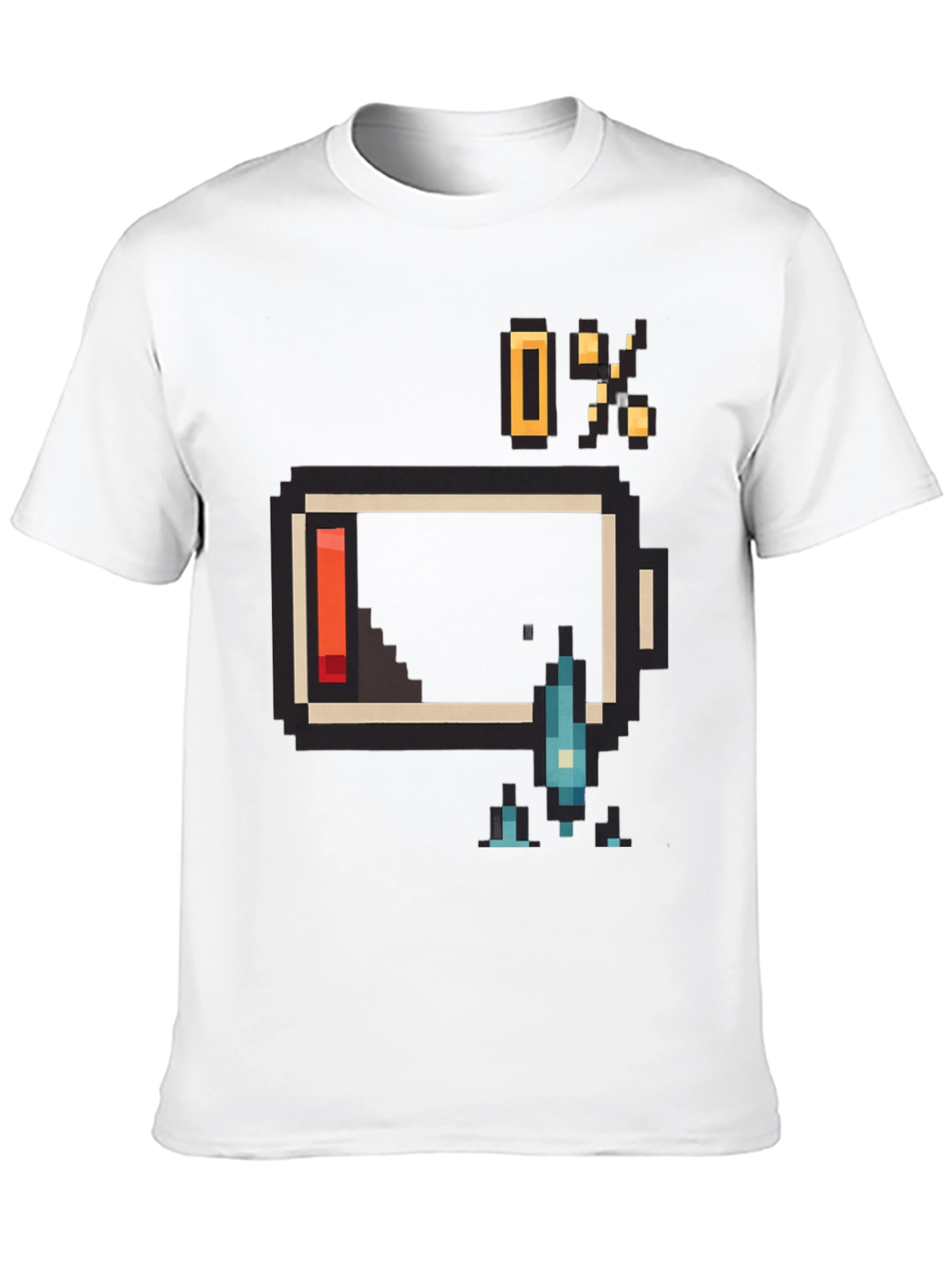 Pixel Battery Low Graphic Mens T-Shirt