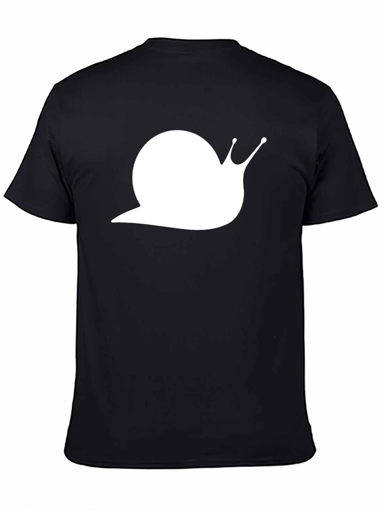Snail Graphic T-Shirt - Black Cotton Blend