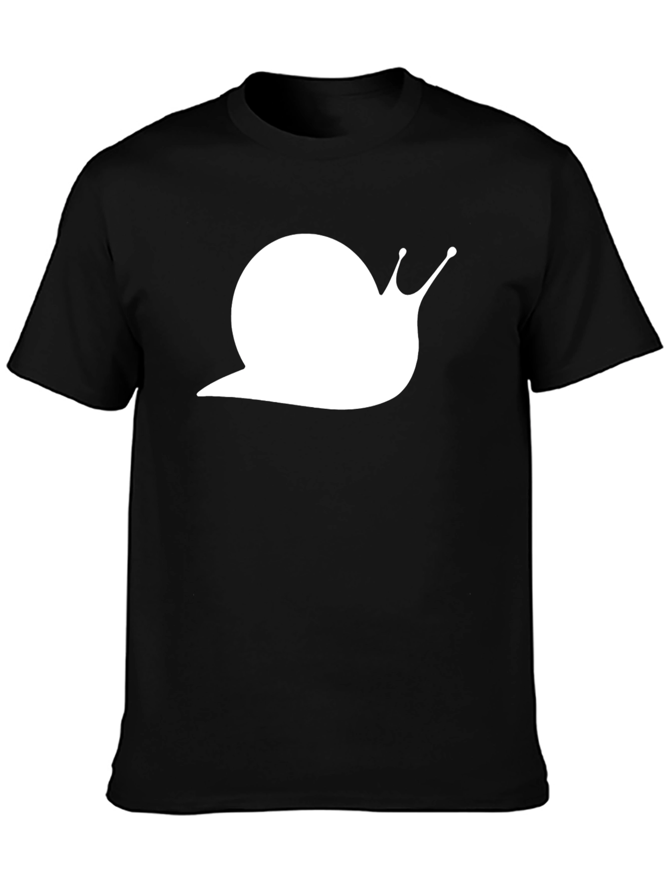 Snail Graphic T-Shirt - Black Cotton Blend