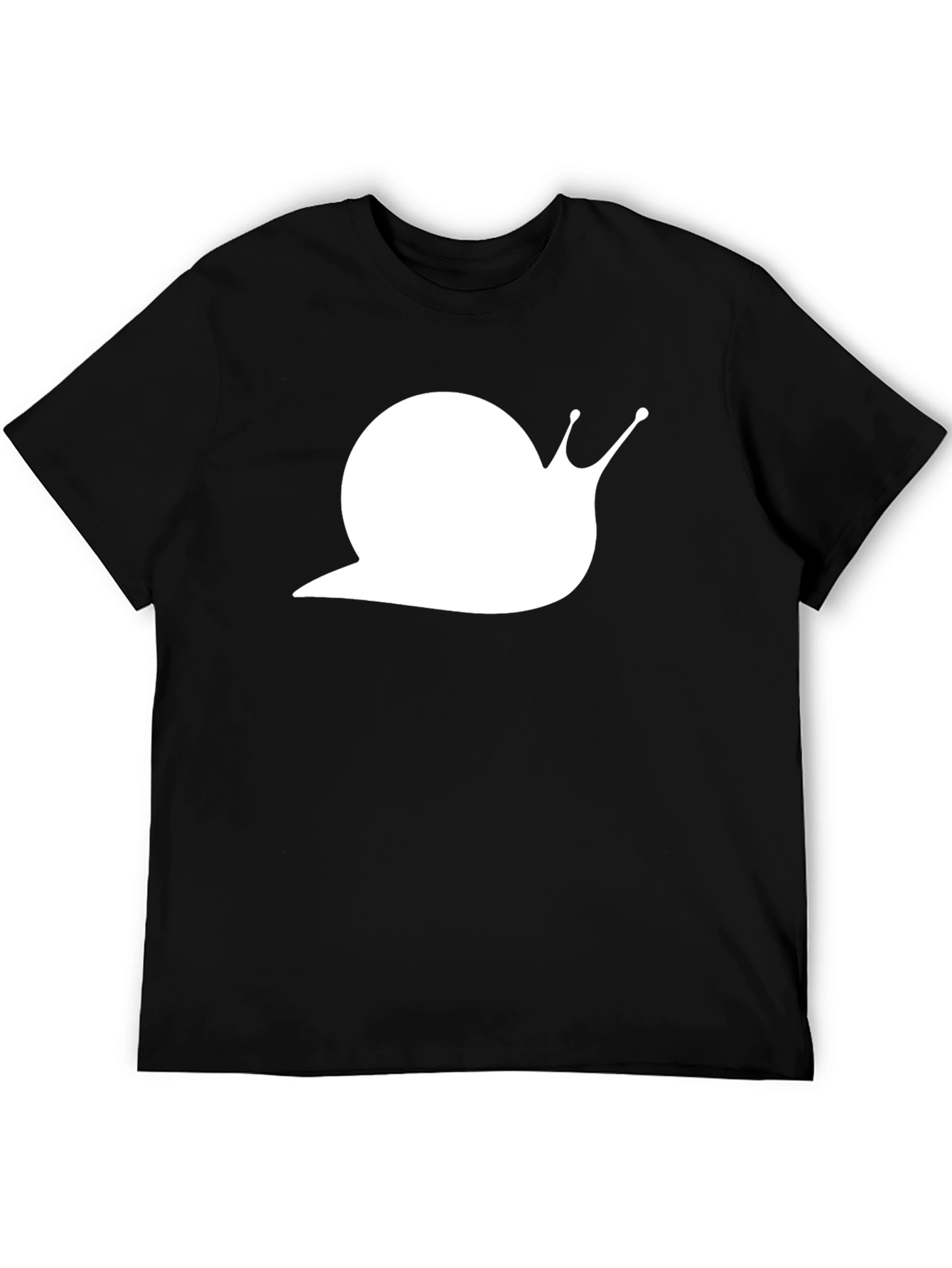 Snail Graphic T-Shirt - Black Cotton Blend