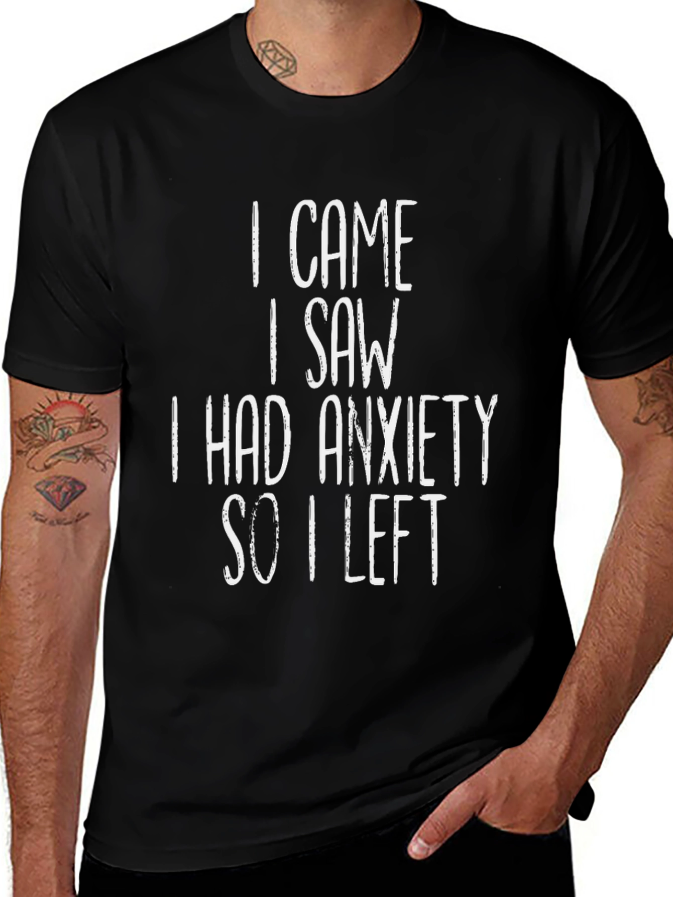 Anxiety Slogan Graphic Tee - Funny Unisex T-Shirt