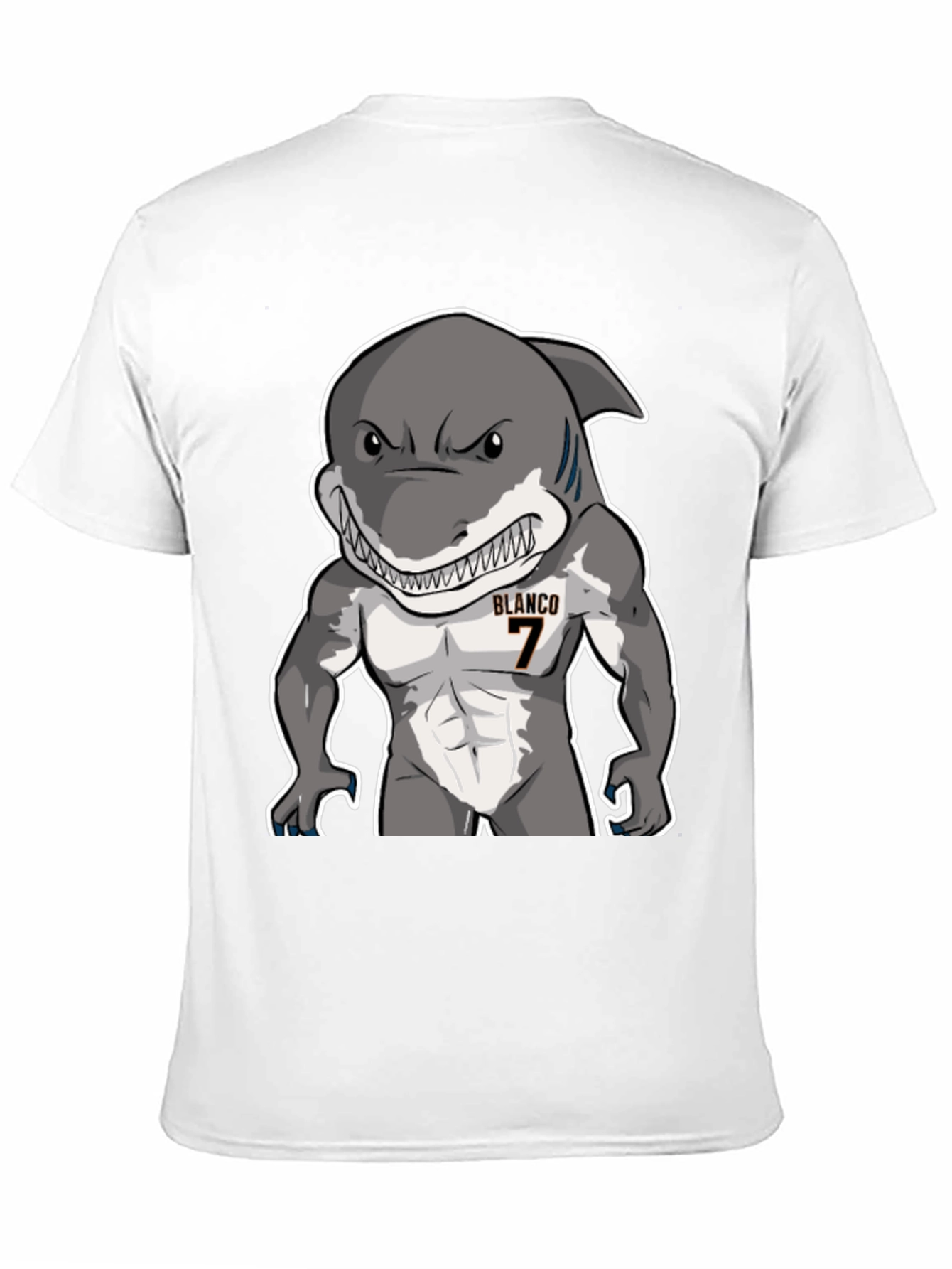 Shark Muscle Tee - Blanco #7 Black T-Shirt