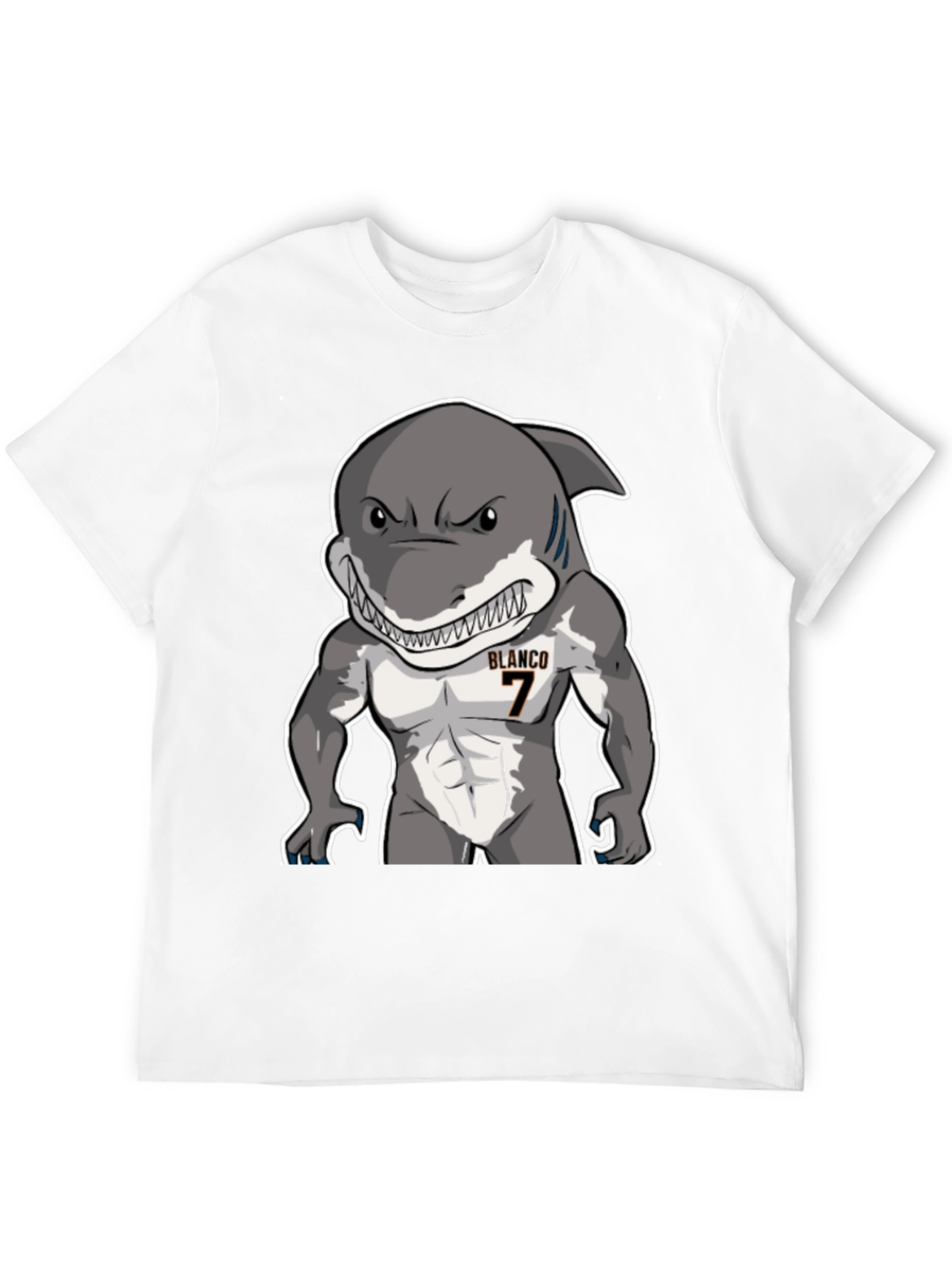 Shark Muscle Tee - Blanco #7 Black T-Shirt