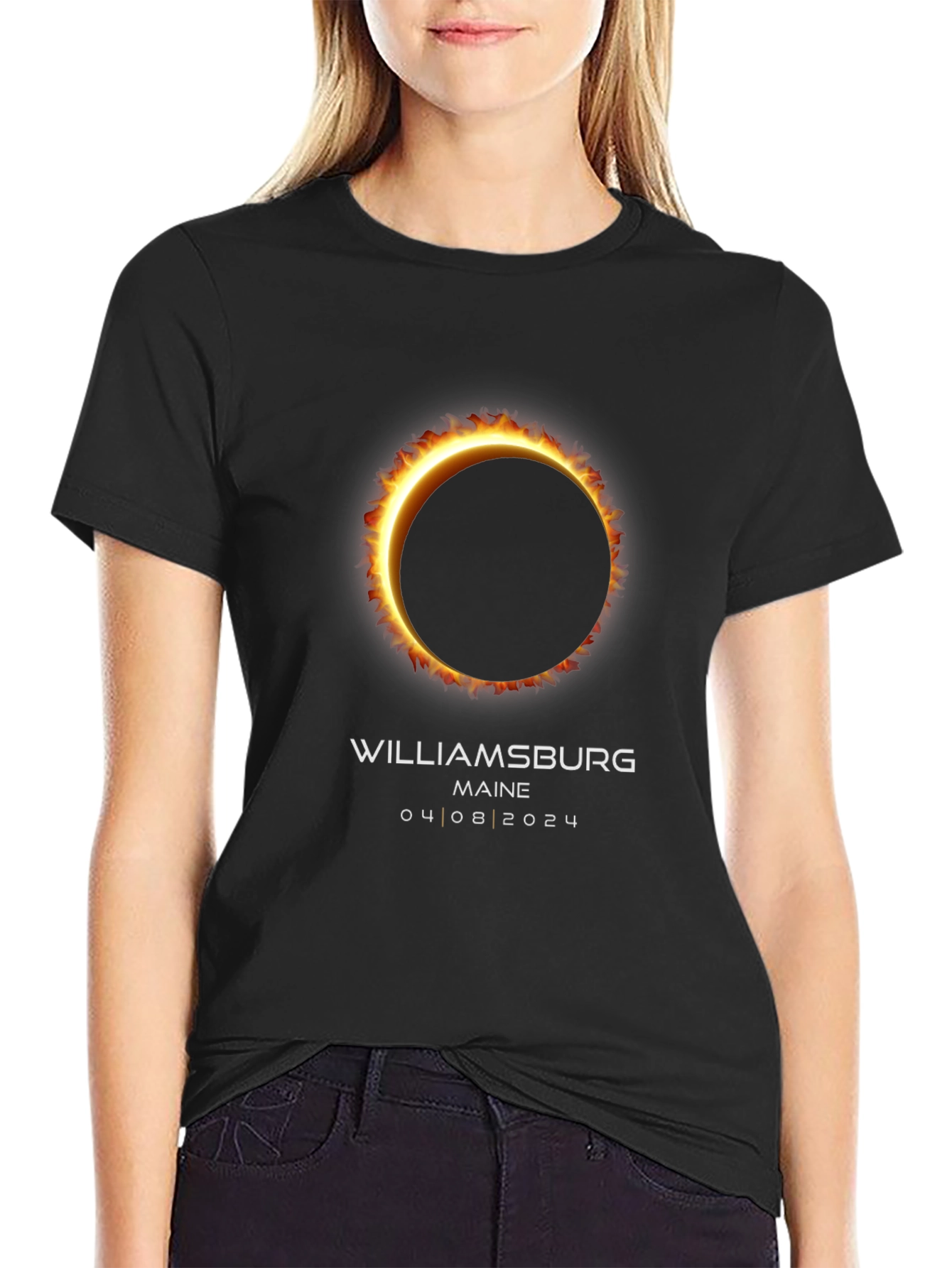 Williamsburg Maine Eclipse 2024 T-Shirt
