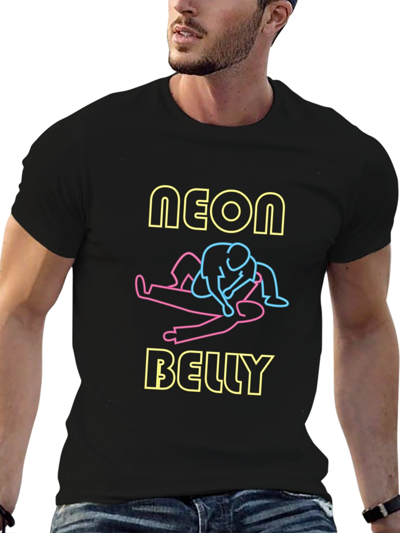 Neon Belly T-Shirt - Unique Graphic Design