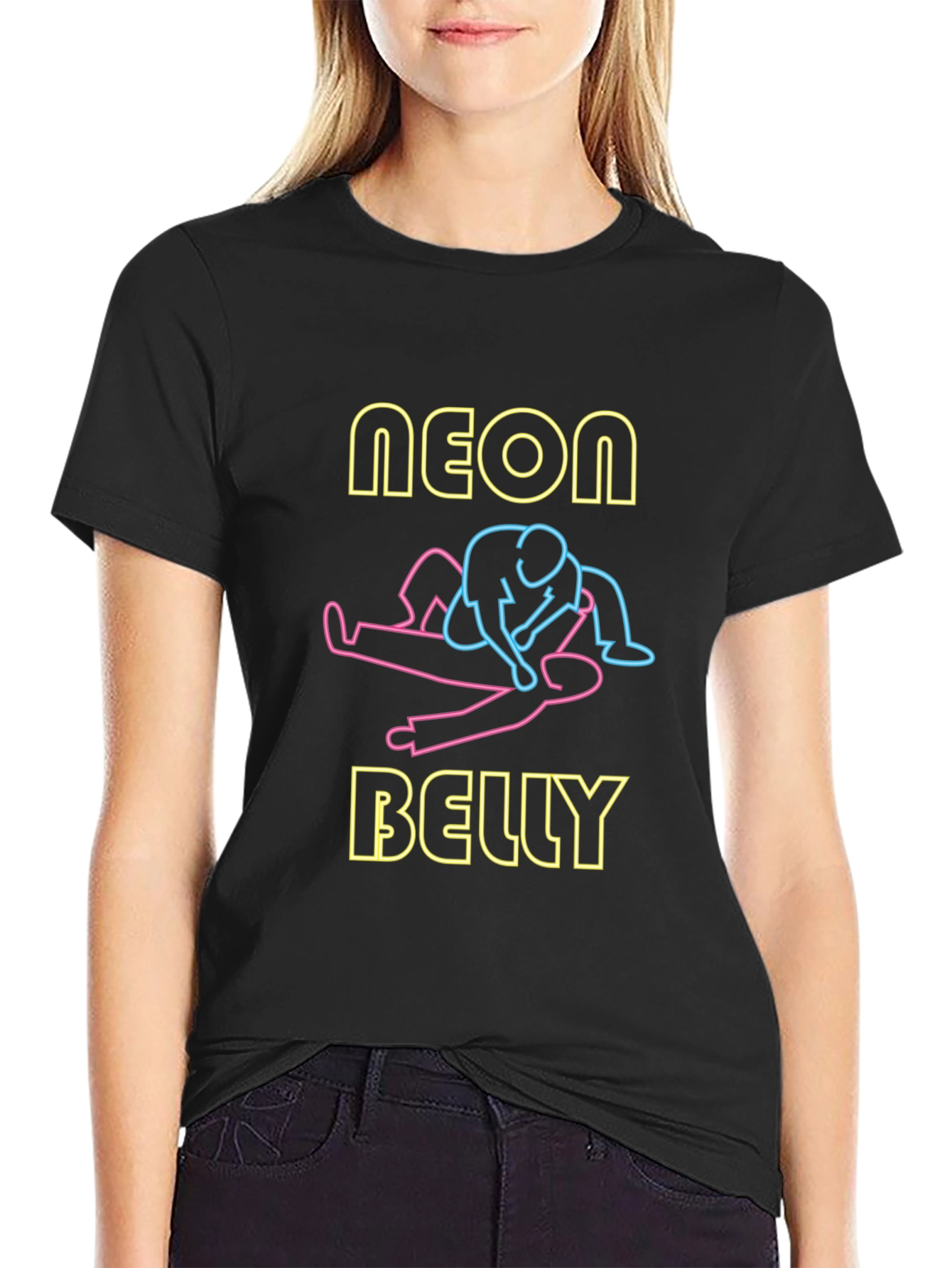Neon Belly T-Shirt - Unique Graphic Design