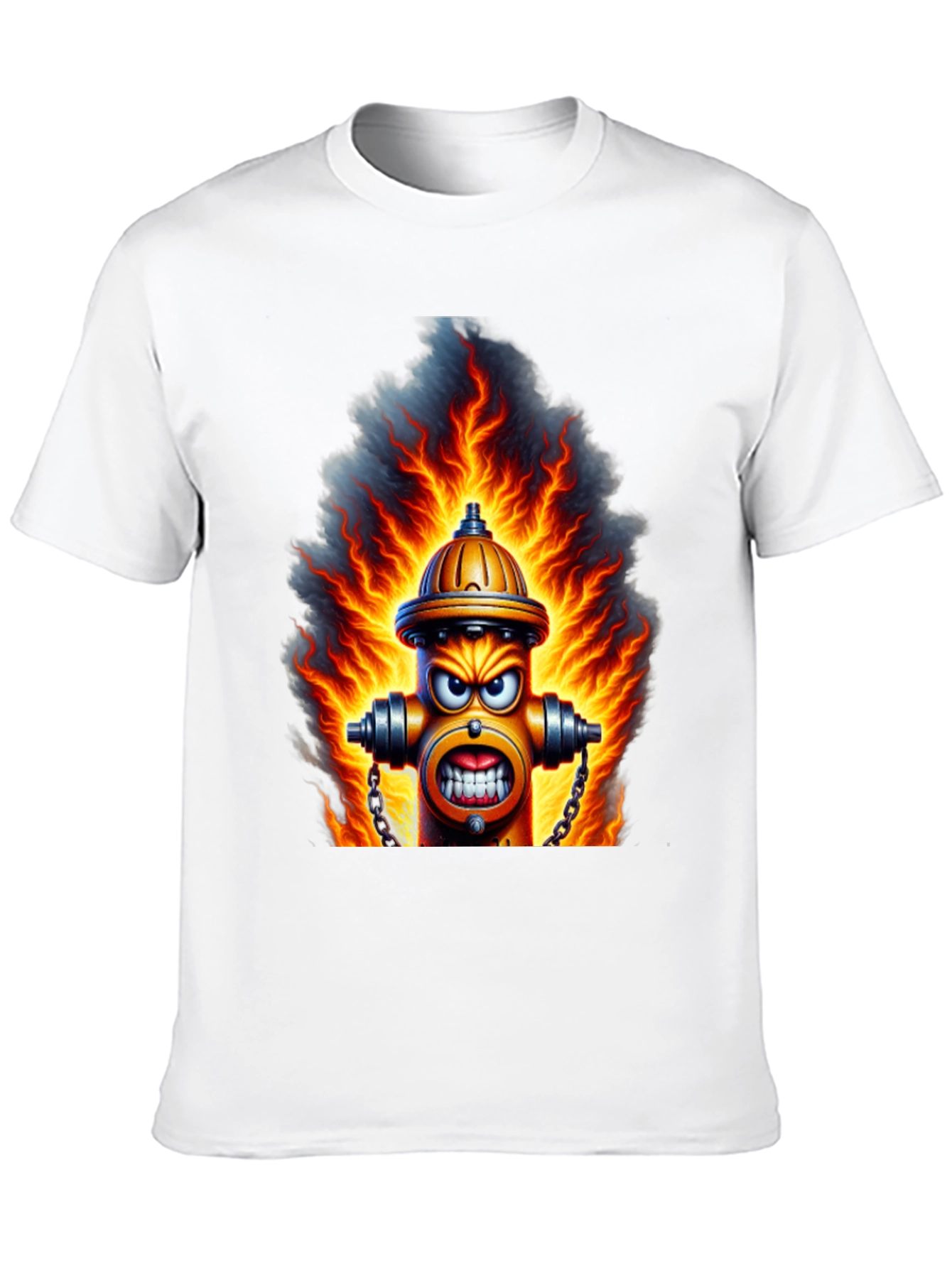 Fiery Hydrant Graphic Tee - Bold Streetwear