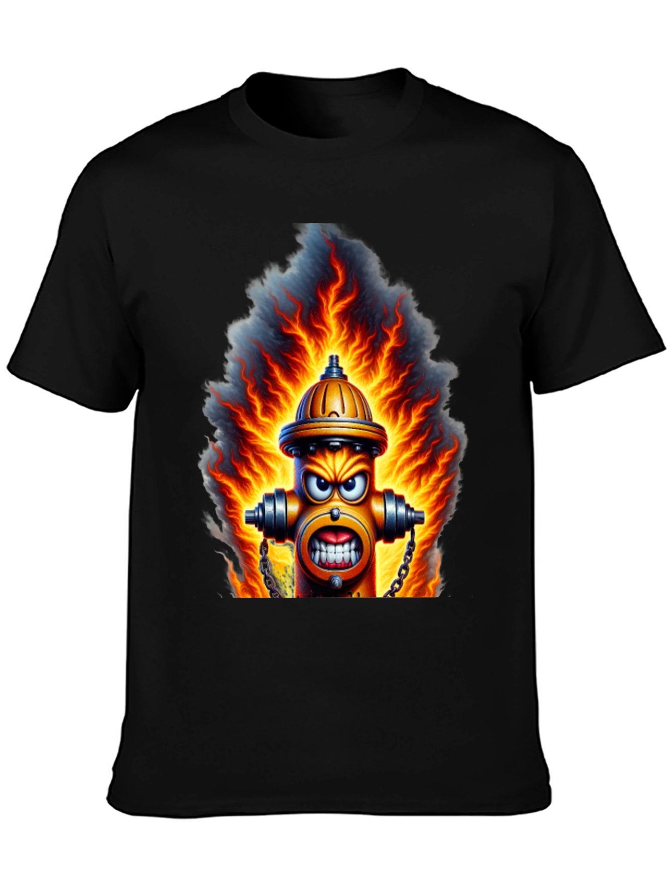 Fiery Hydrant Graphic Tee - Bold Streetwear