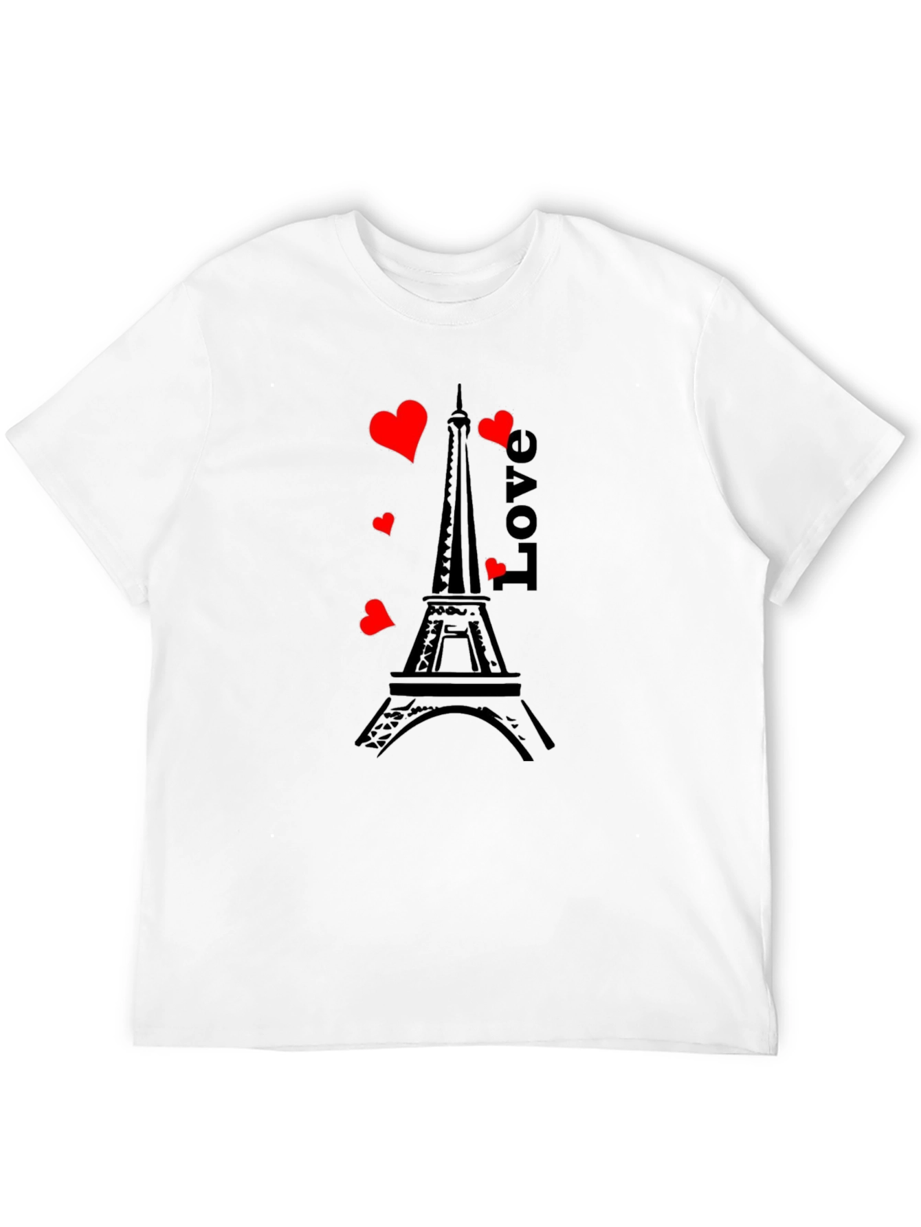 Paris Love T-Shirt - Romantic Eiffel Tower Design