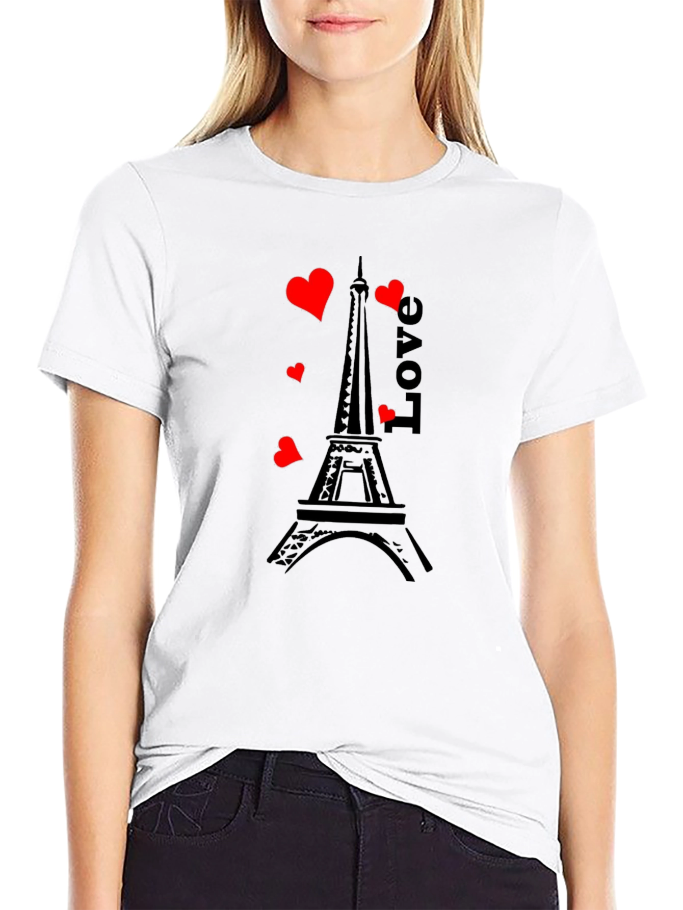 Paris Love T-Shirt - Romantic Eiffel Tower Design