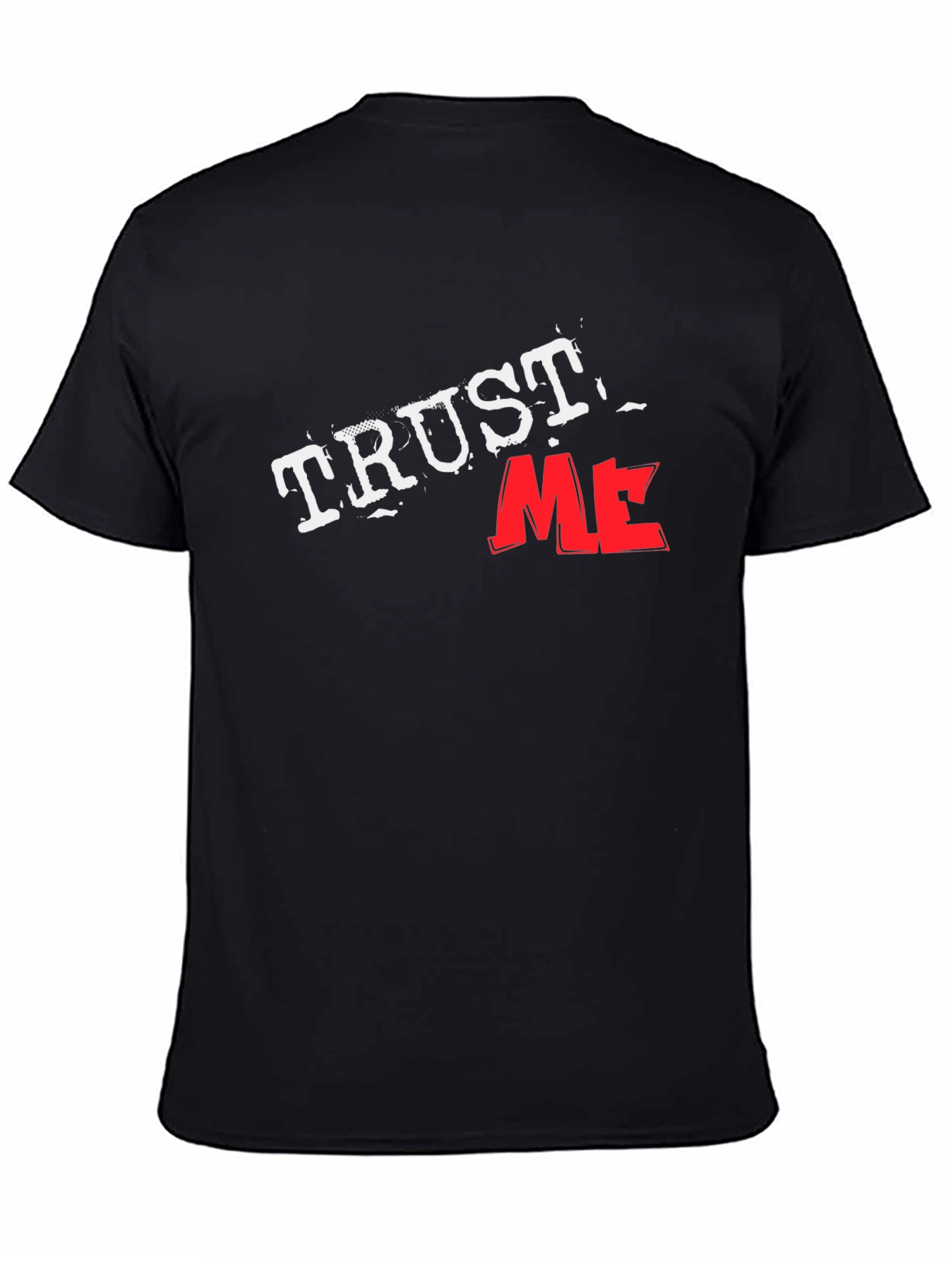 Trust Me Graphic Tee - Black Cotton T-Shirt