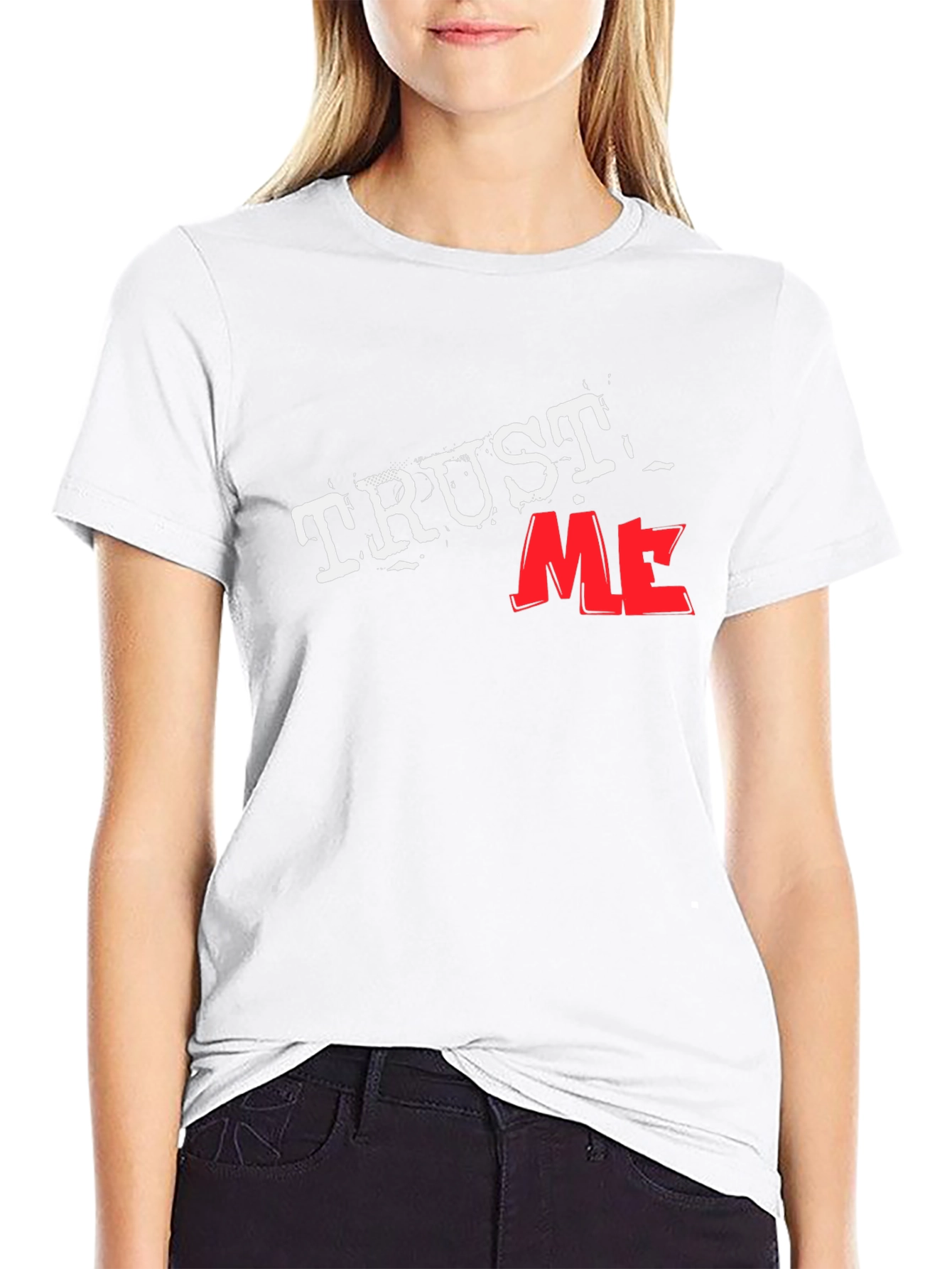 Trust Me Graphic Tee - Black Cotton T-Shirt