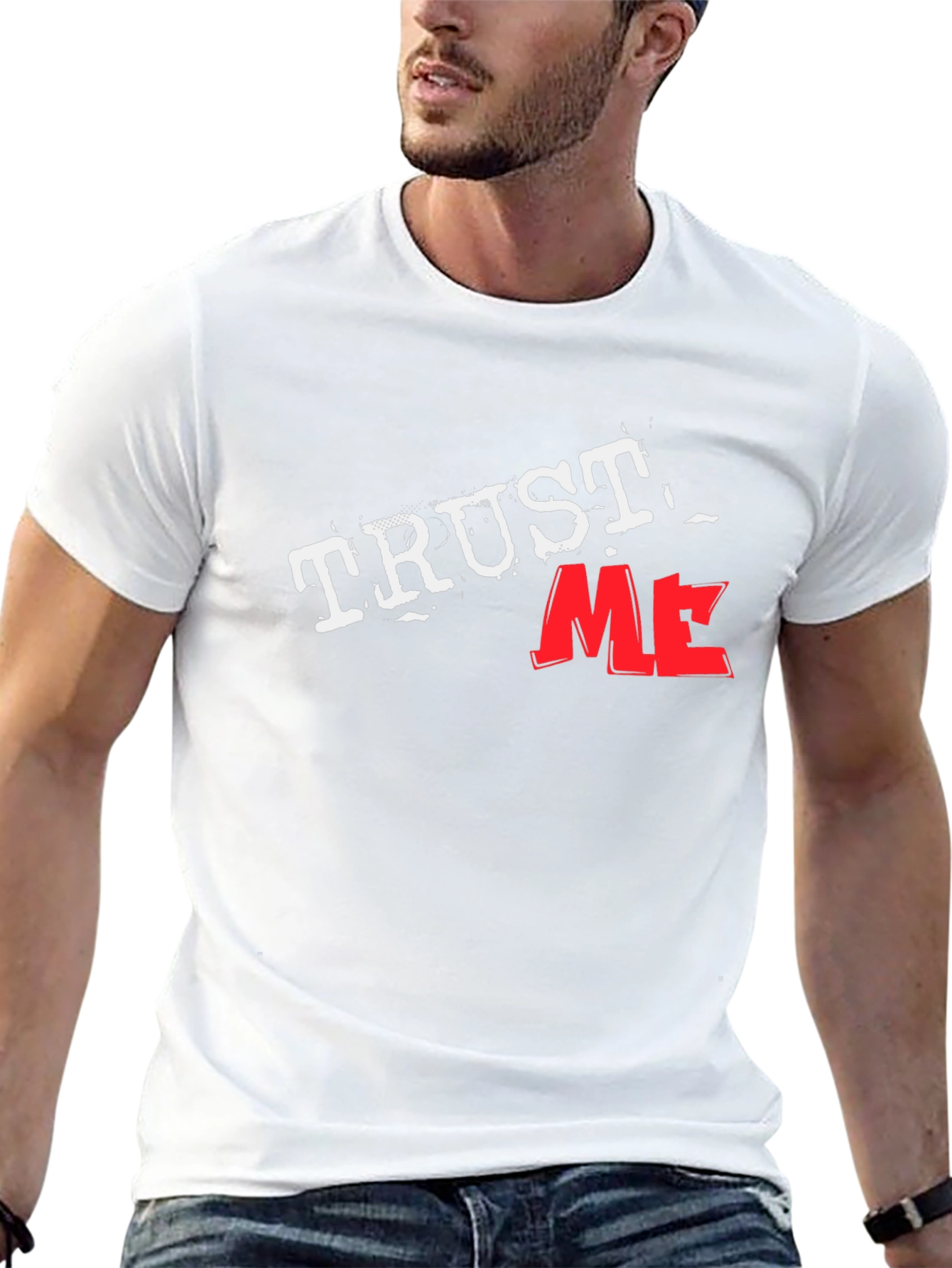 Trust Me Graphic Tee - Black Cotton T-Shirt