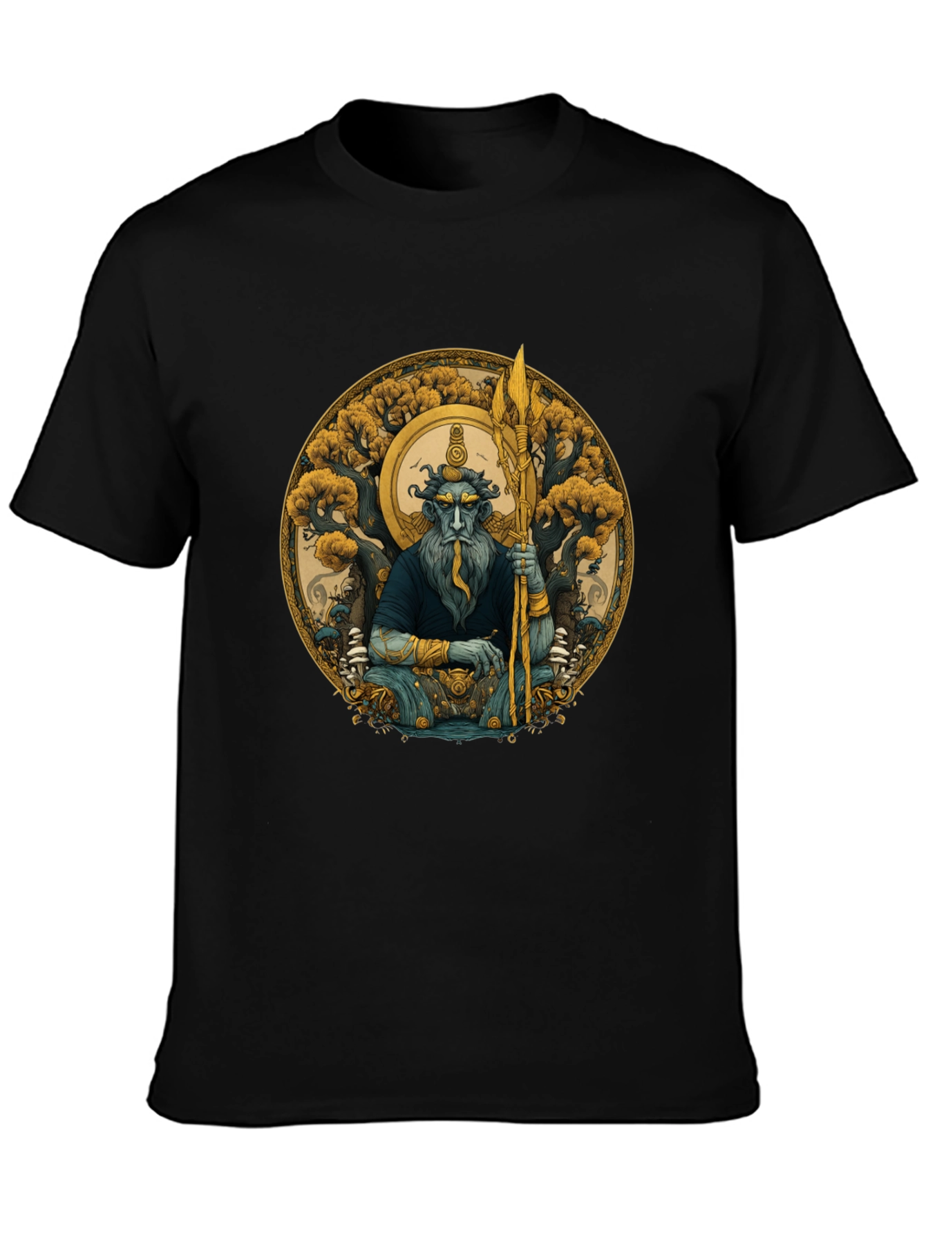 Mythical Guardian Graphic Tee - Black