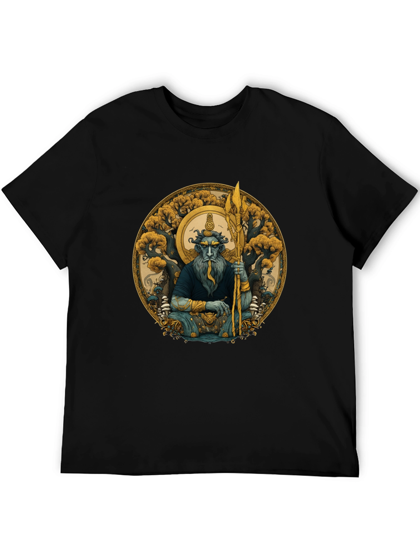 Mythical Guardian Graphic Tee - Black