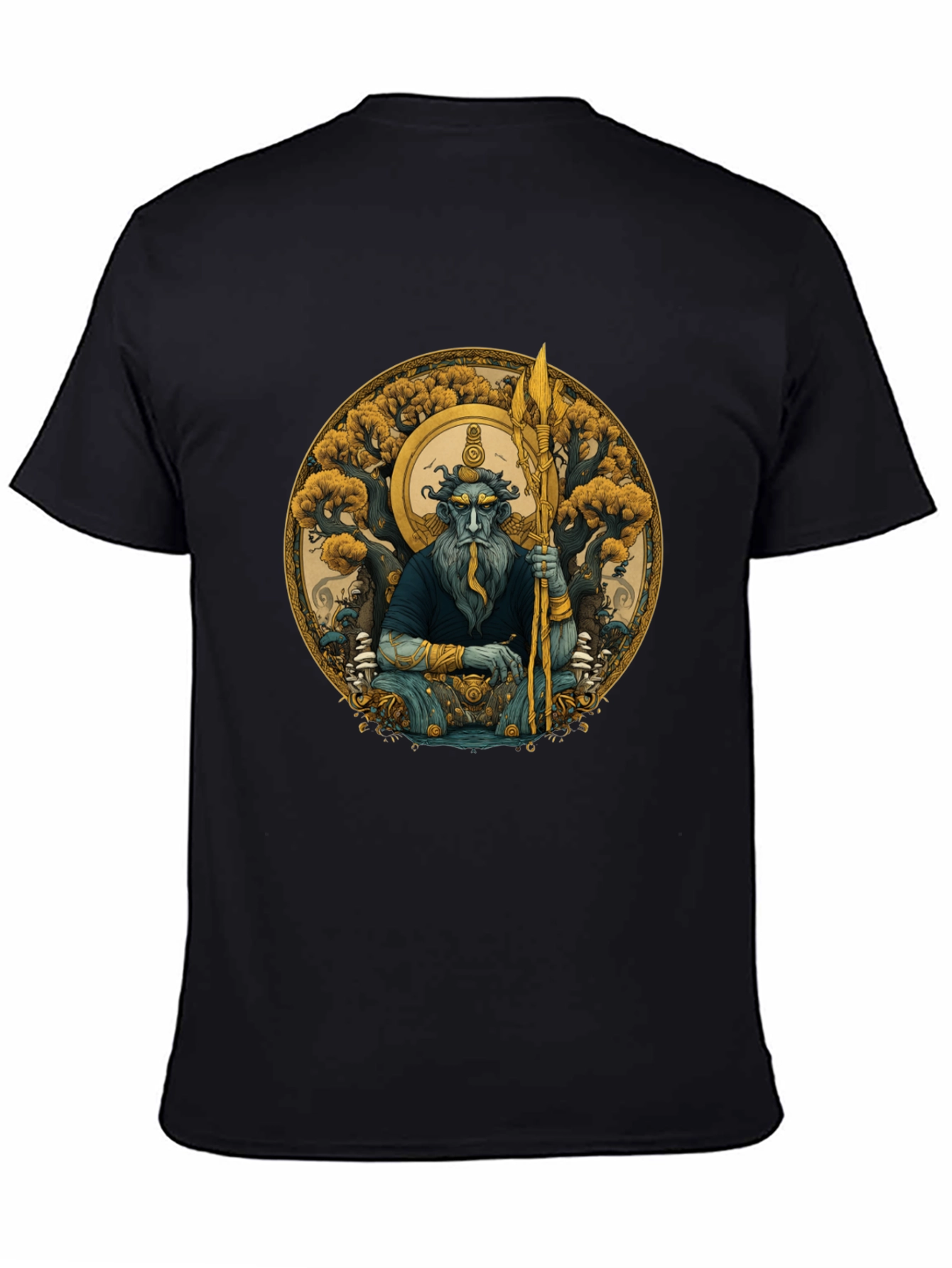 Mythical Guardian Graphic Tee - Black