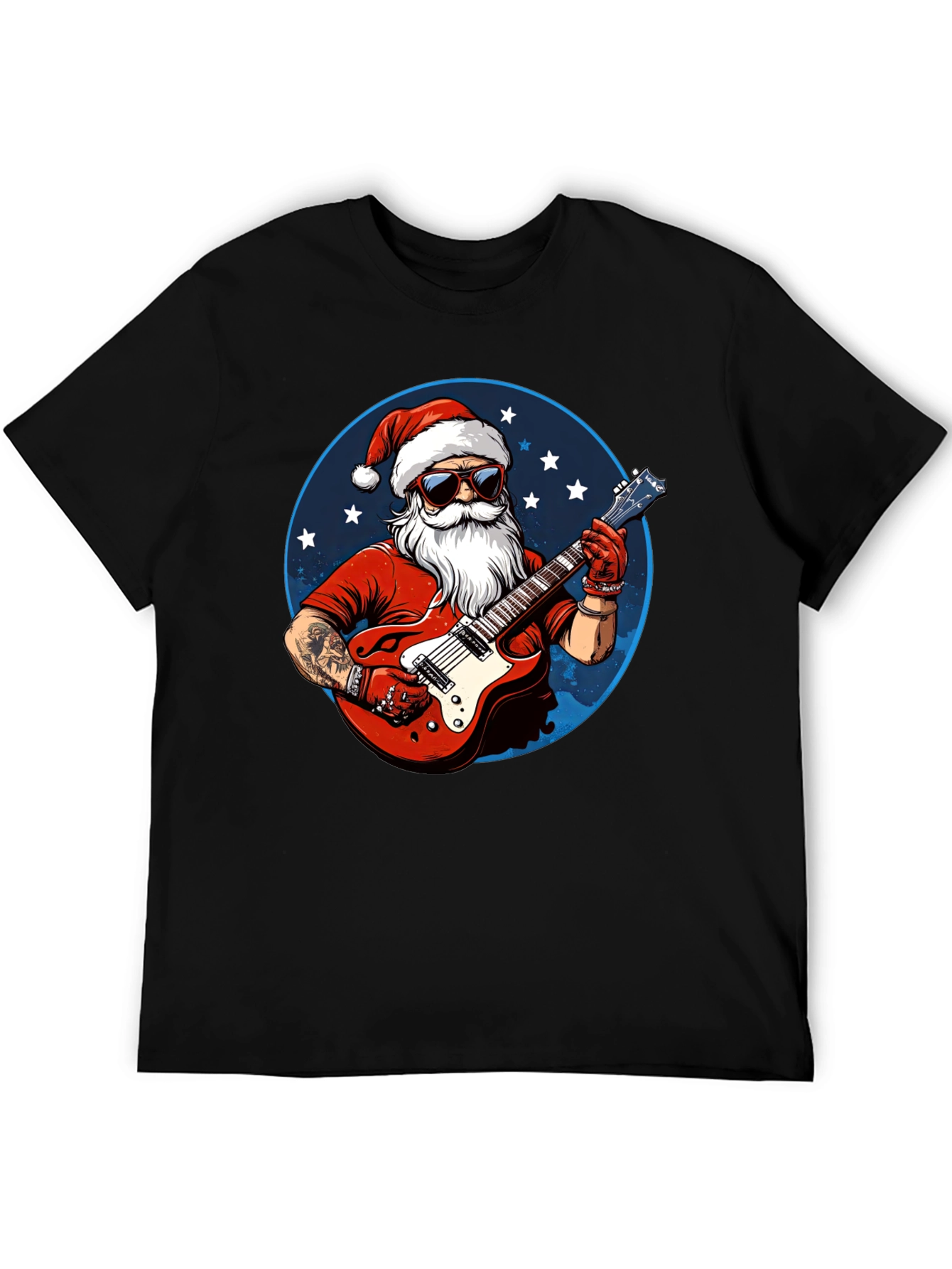 Rockin Santa Christmas T-Shirt