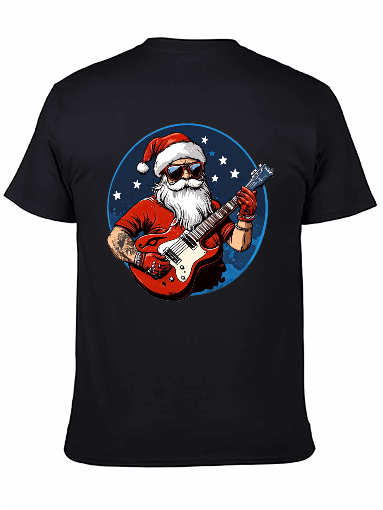 Rockin Santa Christmas T-Shirt