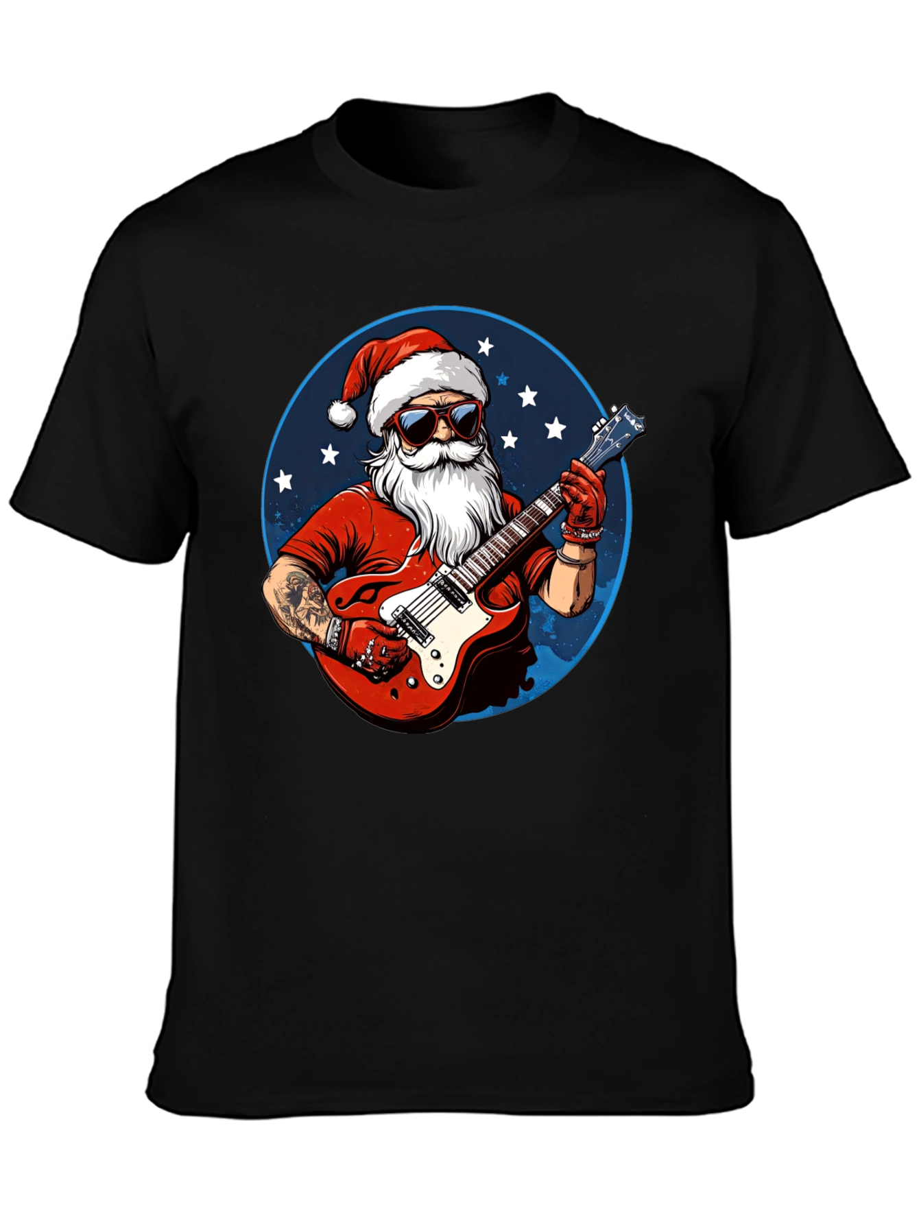 Rockin Santa Christmas T-Shirt
