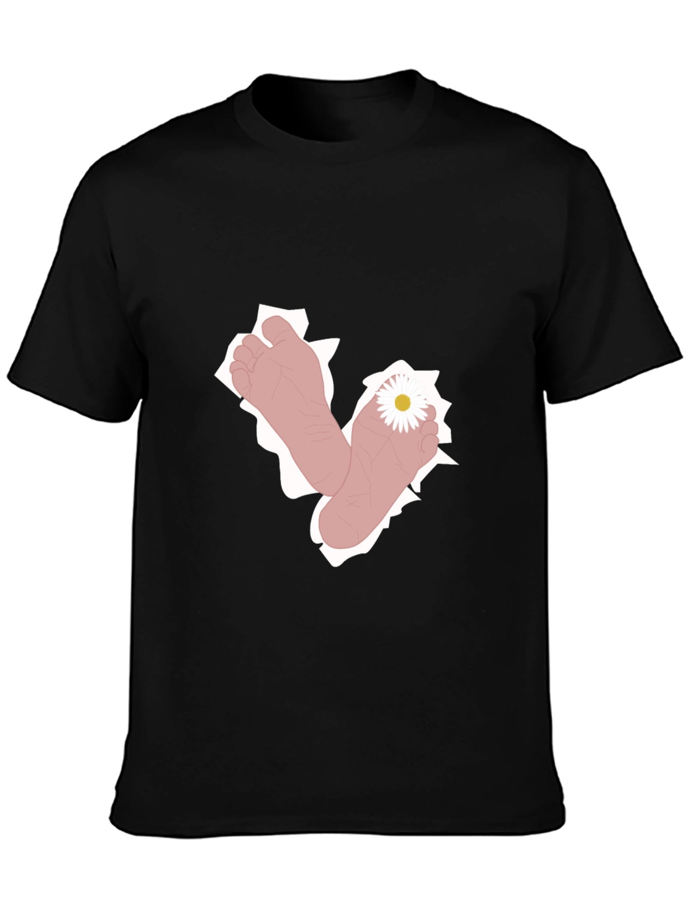 Barefoot Daisy Black Graphic Tee