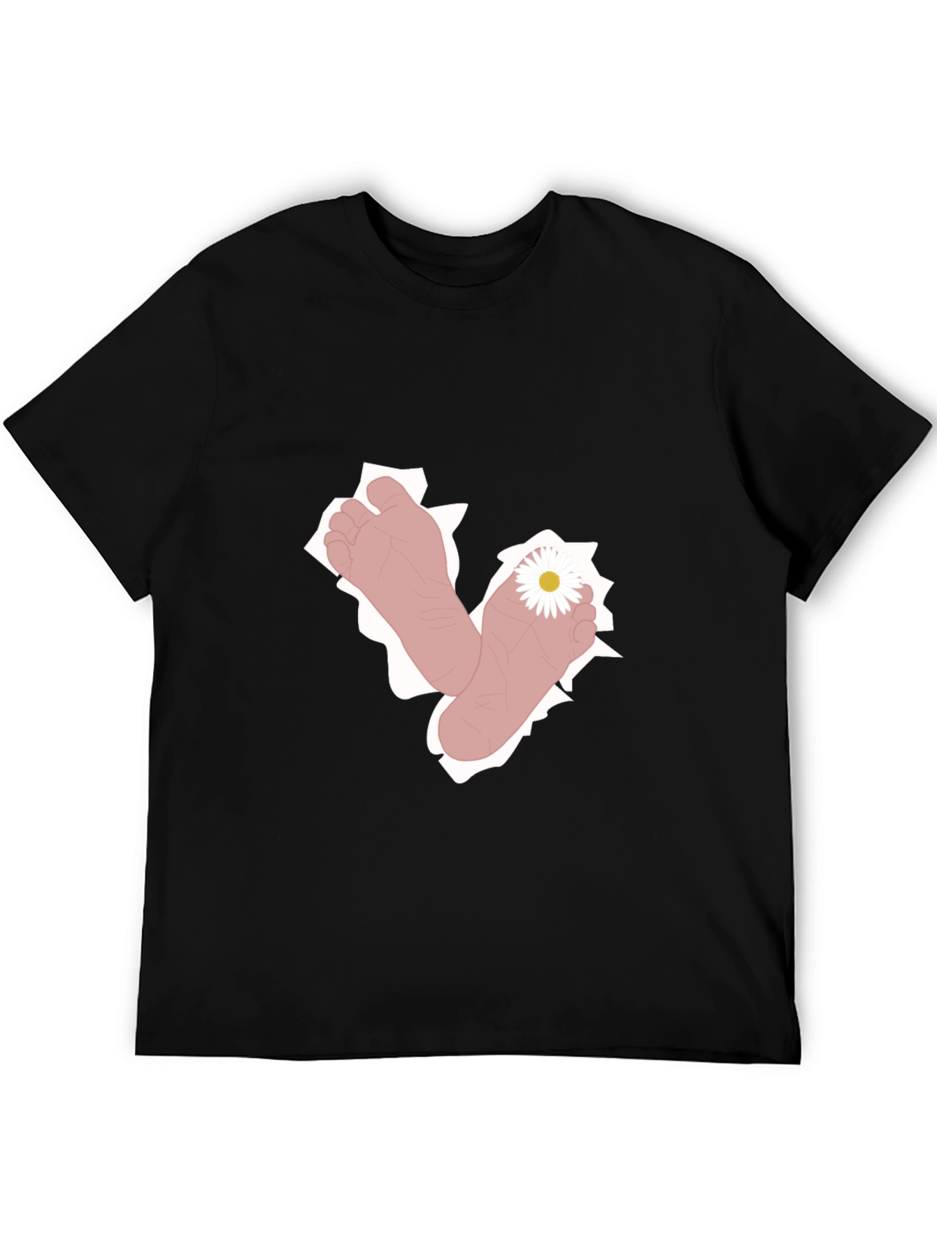 Barefoot Daisy Black Graphic Tee