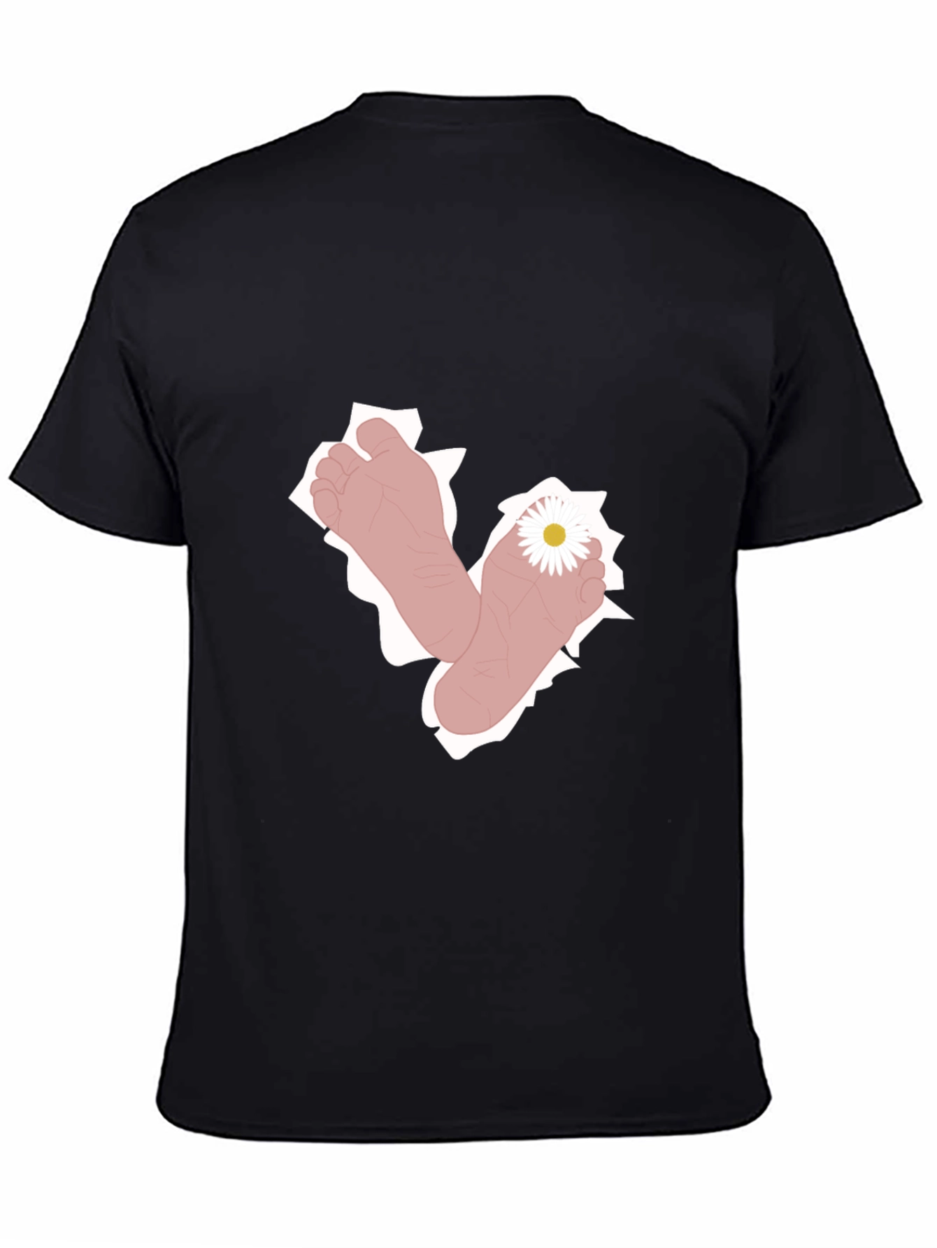 Barefoot Daisy Black Graphic Tee