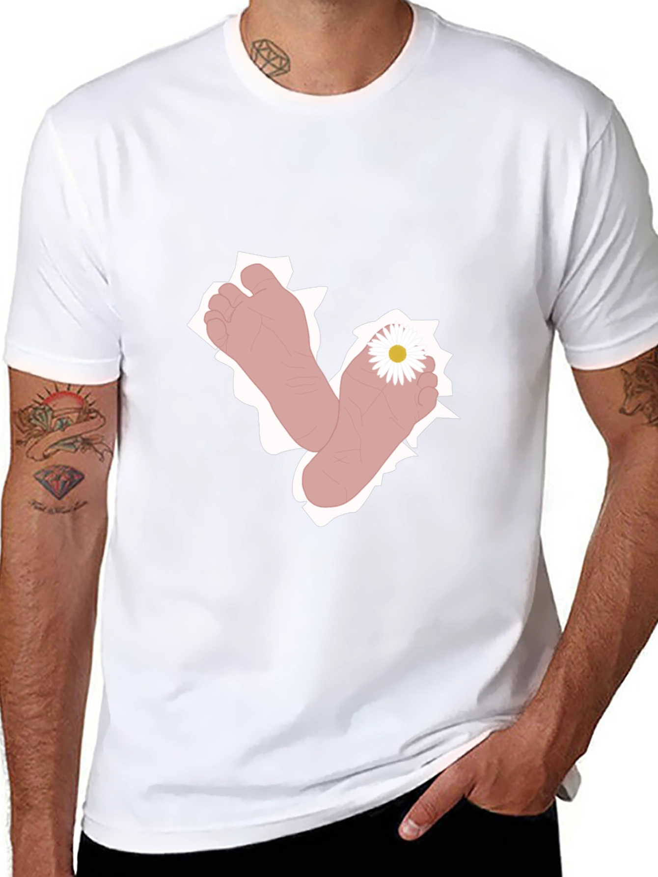 Barefoot Daisy Black Graphic Tee