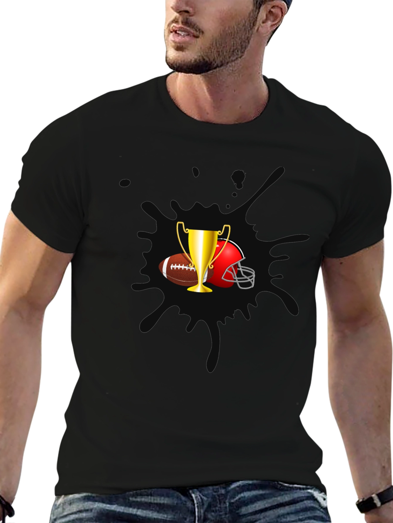 Football Trophy Graphic Tee