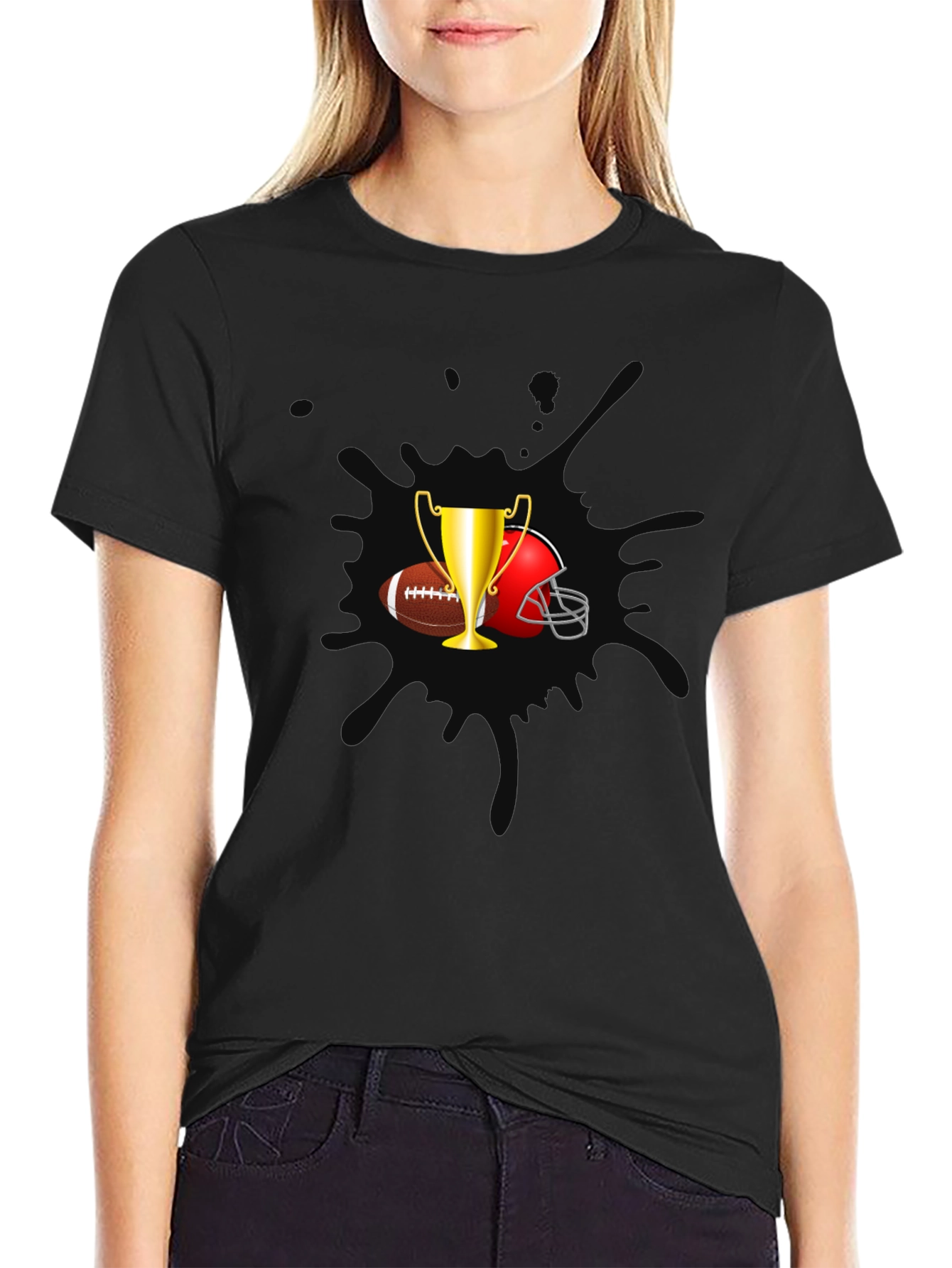 Football Trophy Graphic Tee