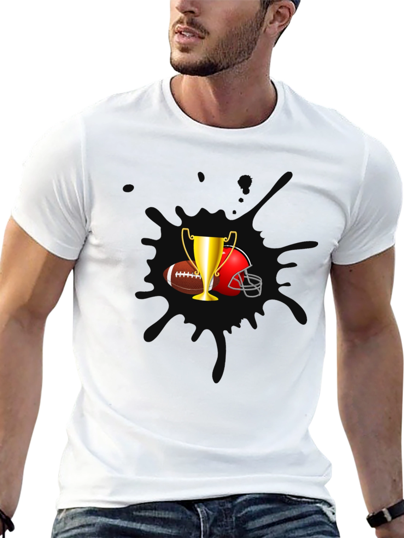 Football Trophy Graphic Tee