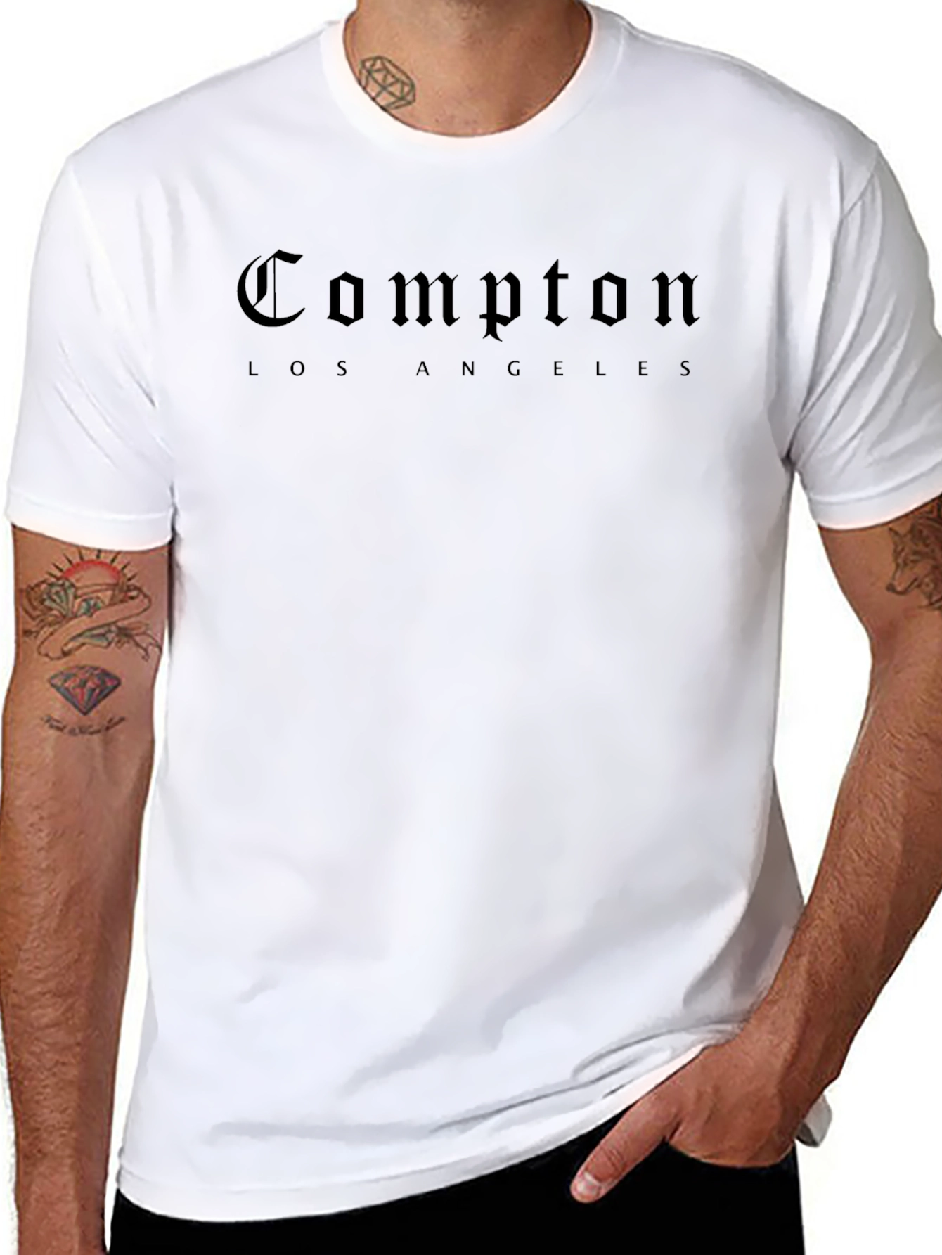 Compton Los Angeles Black Graphic T-Shirt