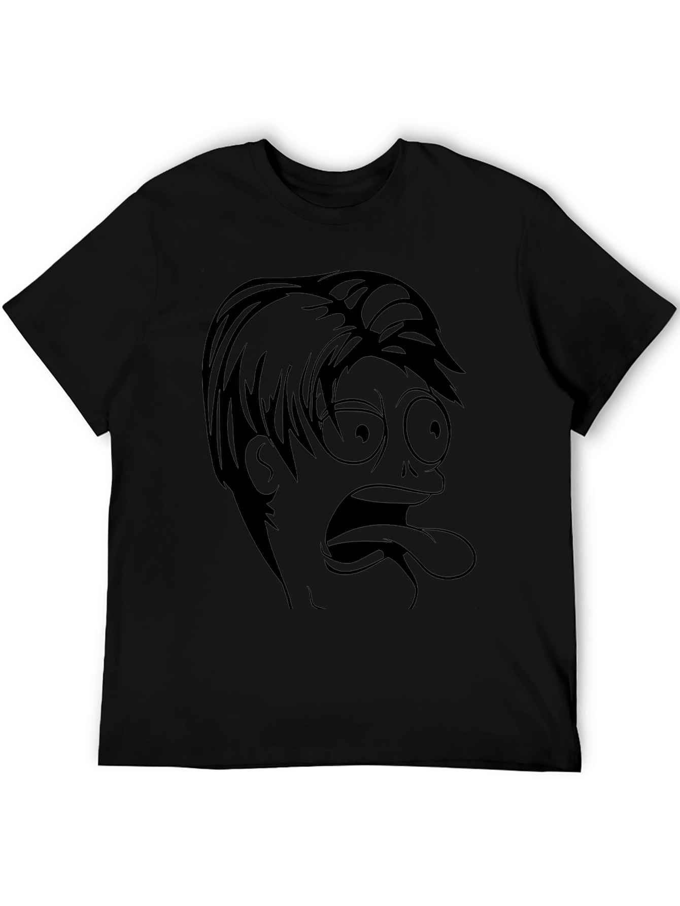 Cartoon Face Tee - Funny Graphic Print Shirt