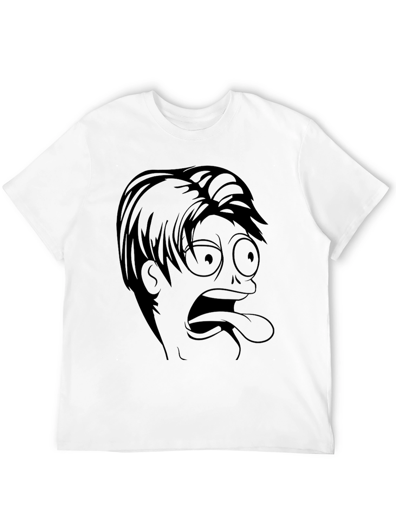 Cartoon Face Tee - Funny Graphic Print Shirt