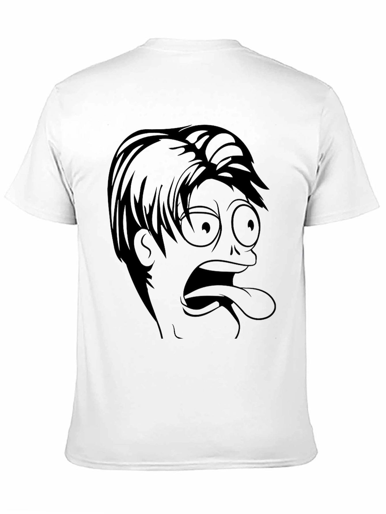 Cartoon Face Tee - Funny Graphic Print Shirt