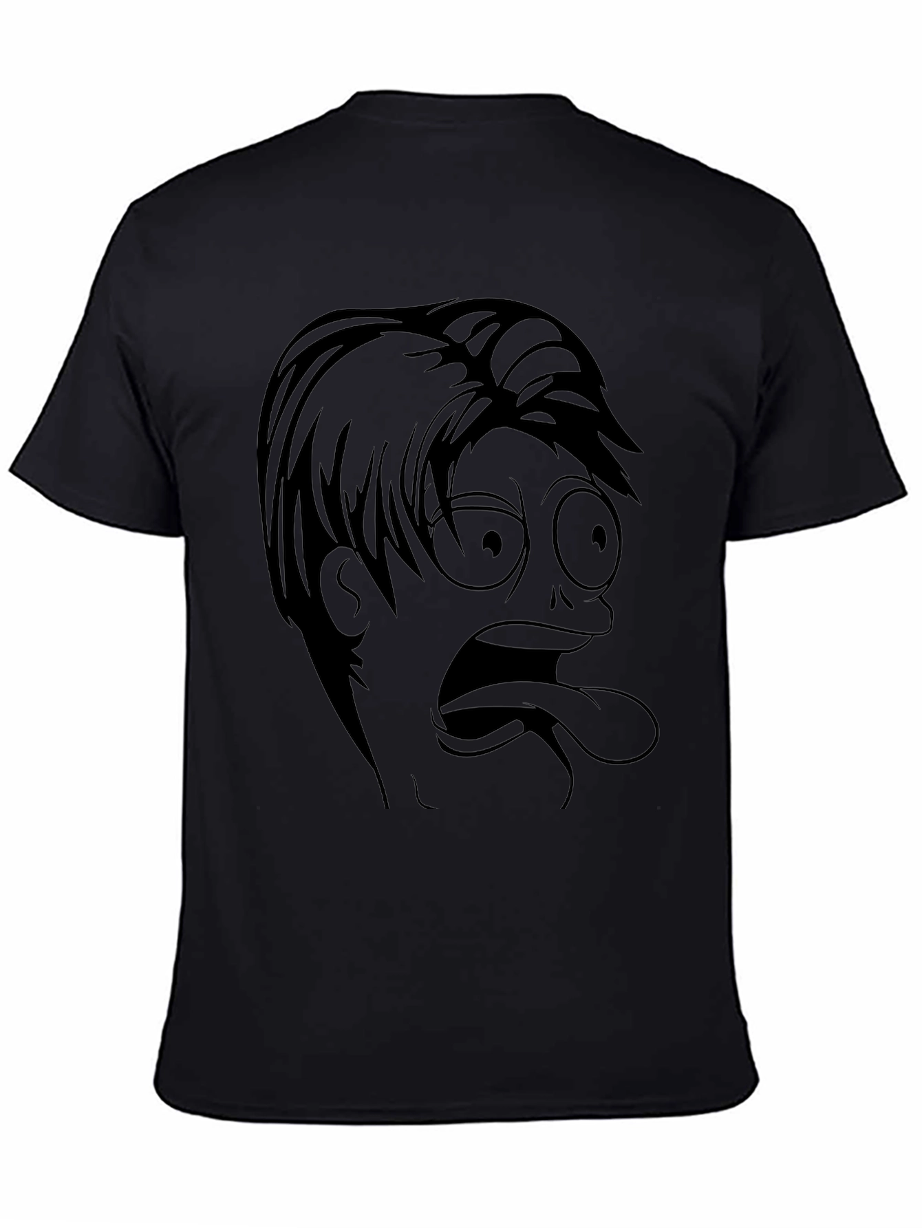 Cartoon Face Tee - Funny Graphic Print Shirt