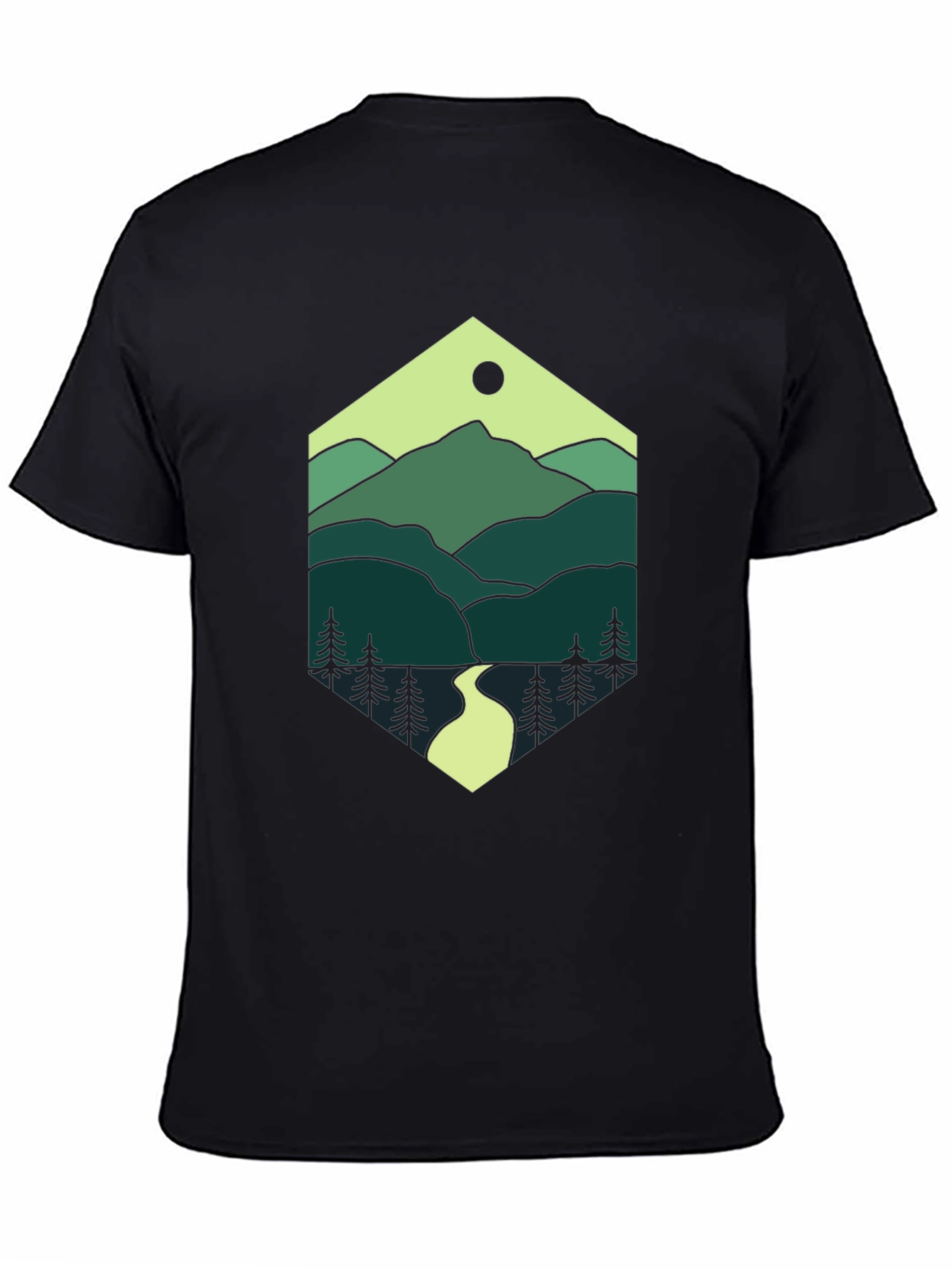 Nature Hexagon Tee - Mountain Graphic T-Shirt