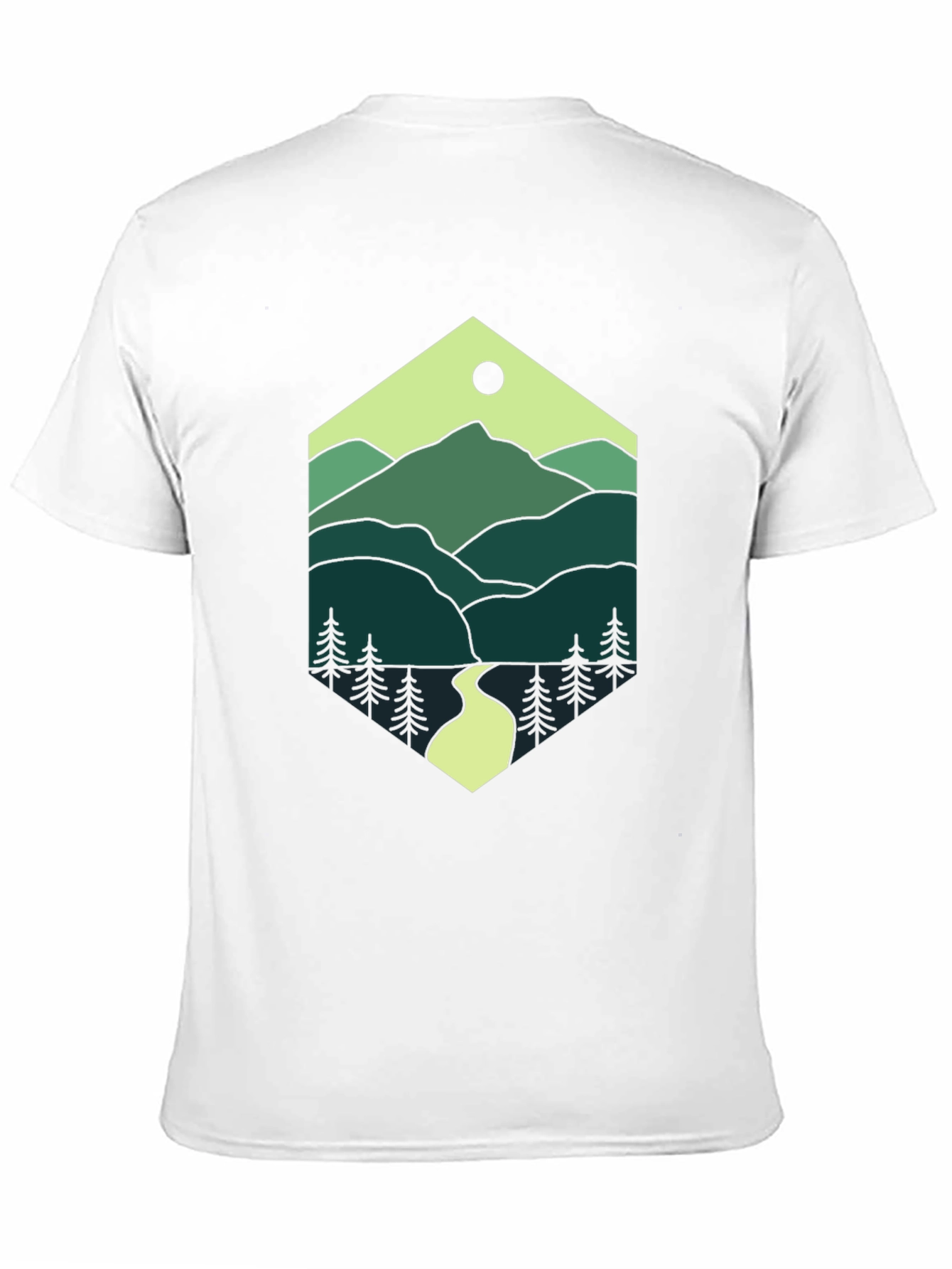 Nature Hexagon Tee - Mountain Graphic T-Shirt