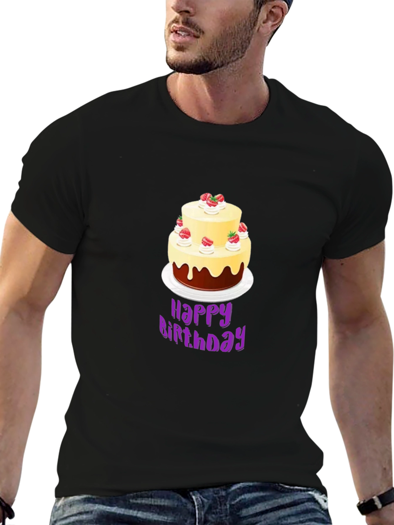 Birthday Cake Graphic Tee - Unique Celebration Style