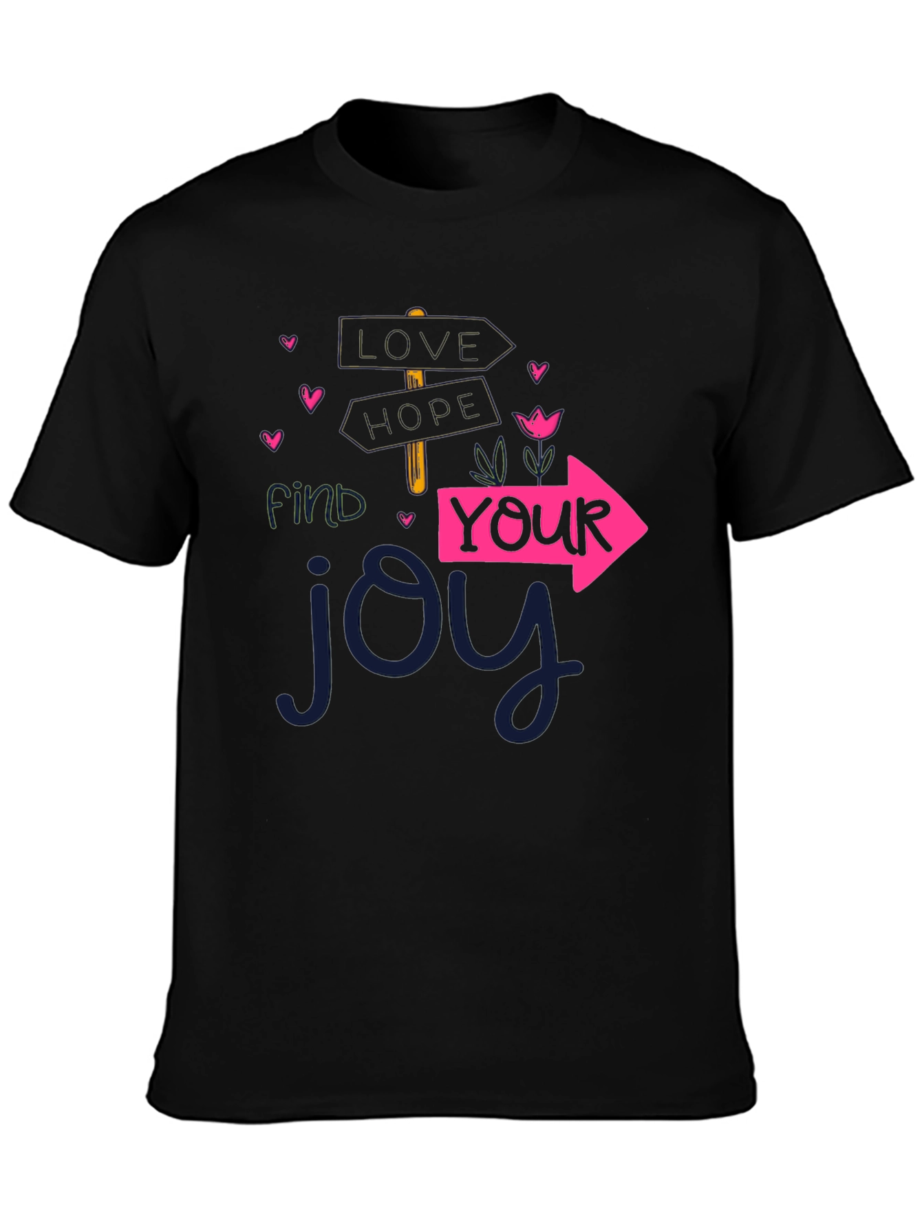 Find Your Joy Graphic T-Shirt - Black