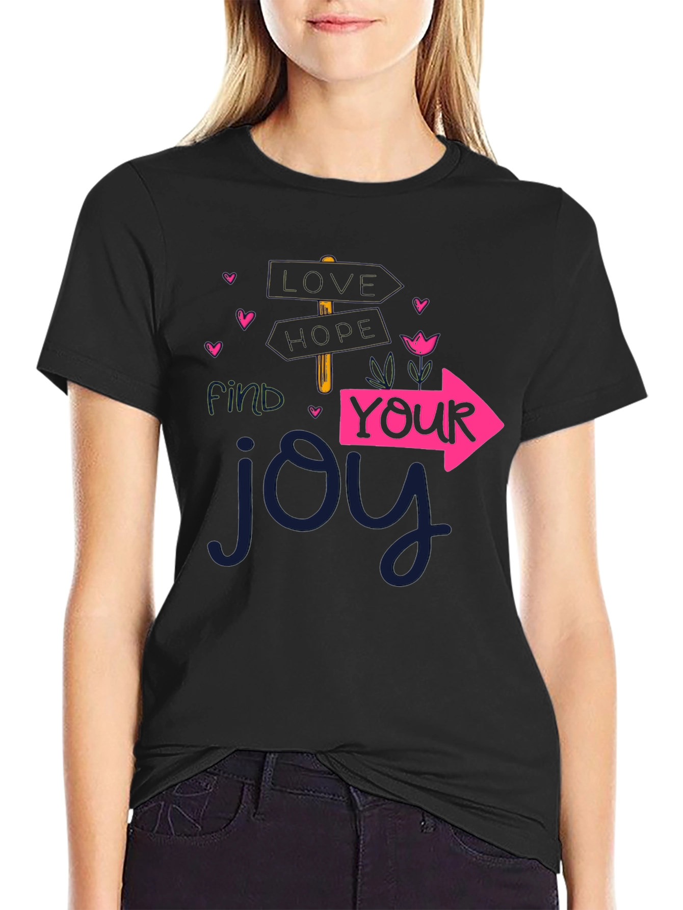 Find Your Joy Graphic T-Shirt - Black