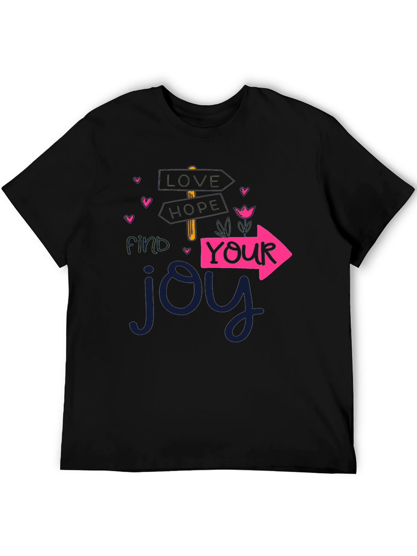 Find Your Joy Graphic T-Shirt - Black
