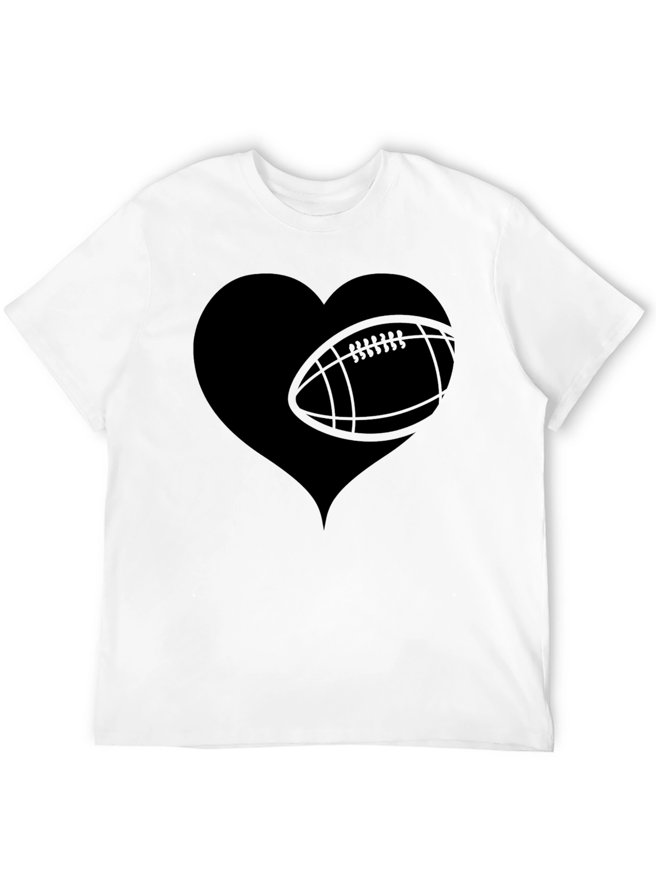 Football Heart T-Shirt - Game Day Tee