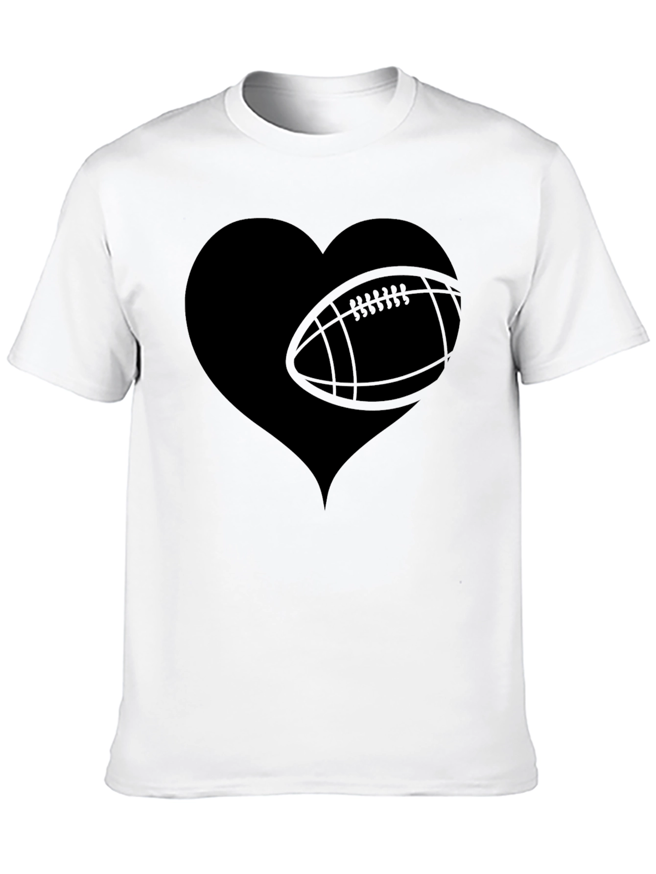Football Heart T-Shirt - Game Day Tee