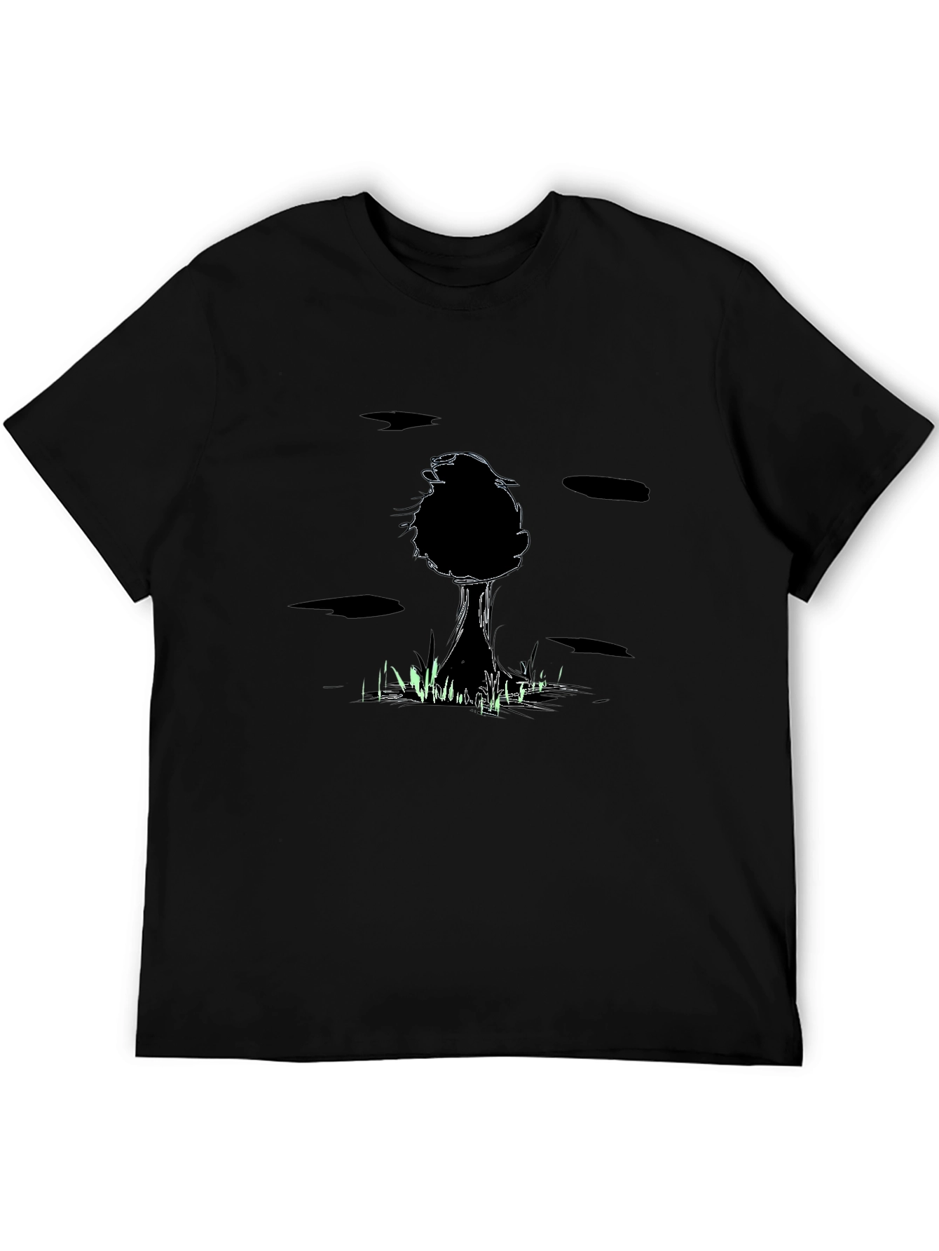 Mens Black Tree Graphic Tee